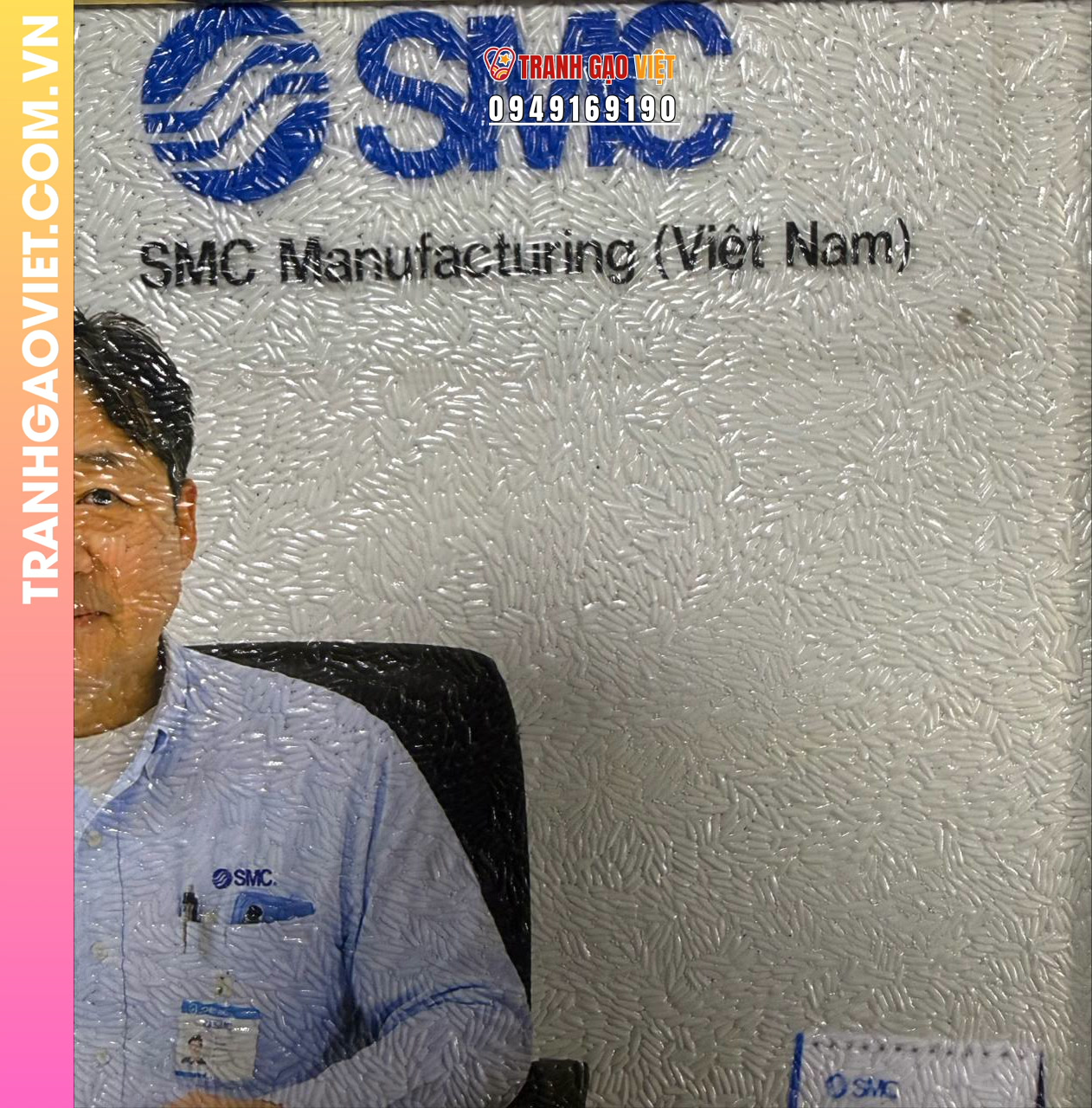 Tranh gạo màu chân dung lãnh đạo SMC - Ảnh 4