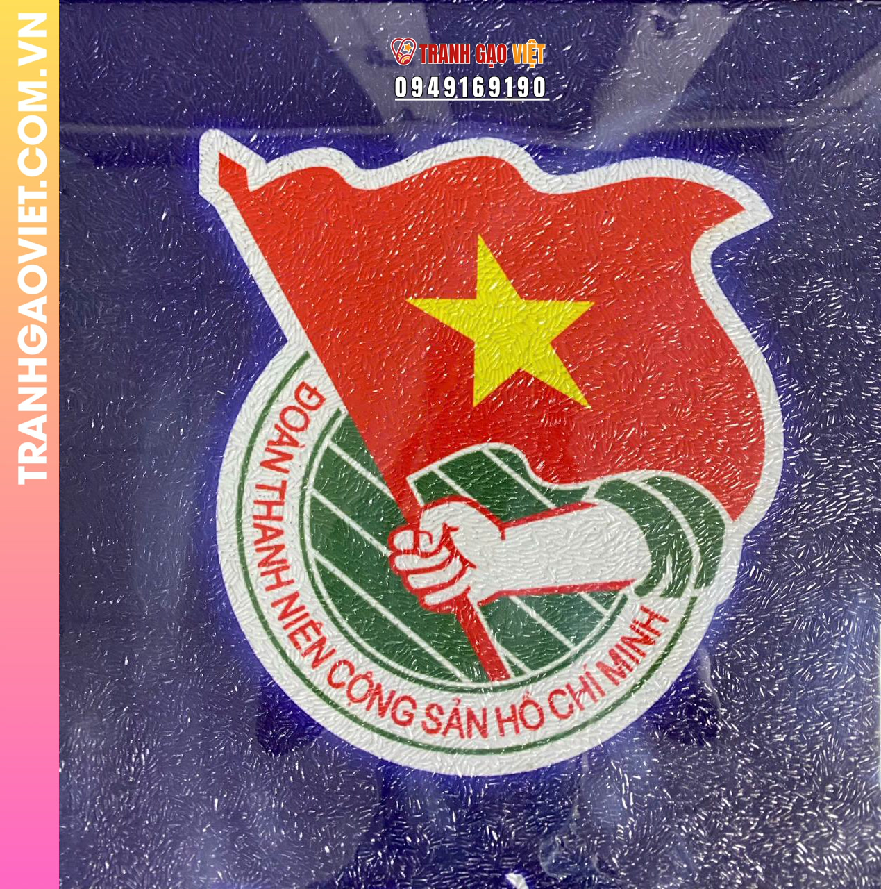 Tranh gạo màu Đoàn trong trái tim tôi - Ảnh 2