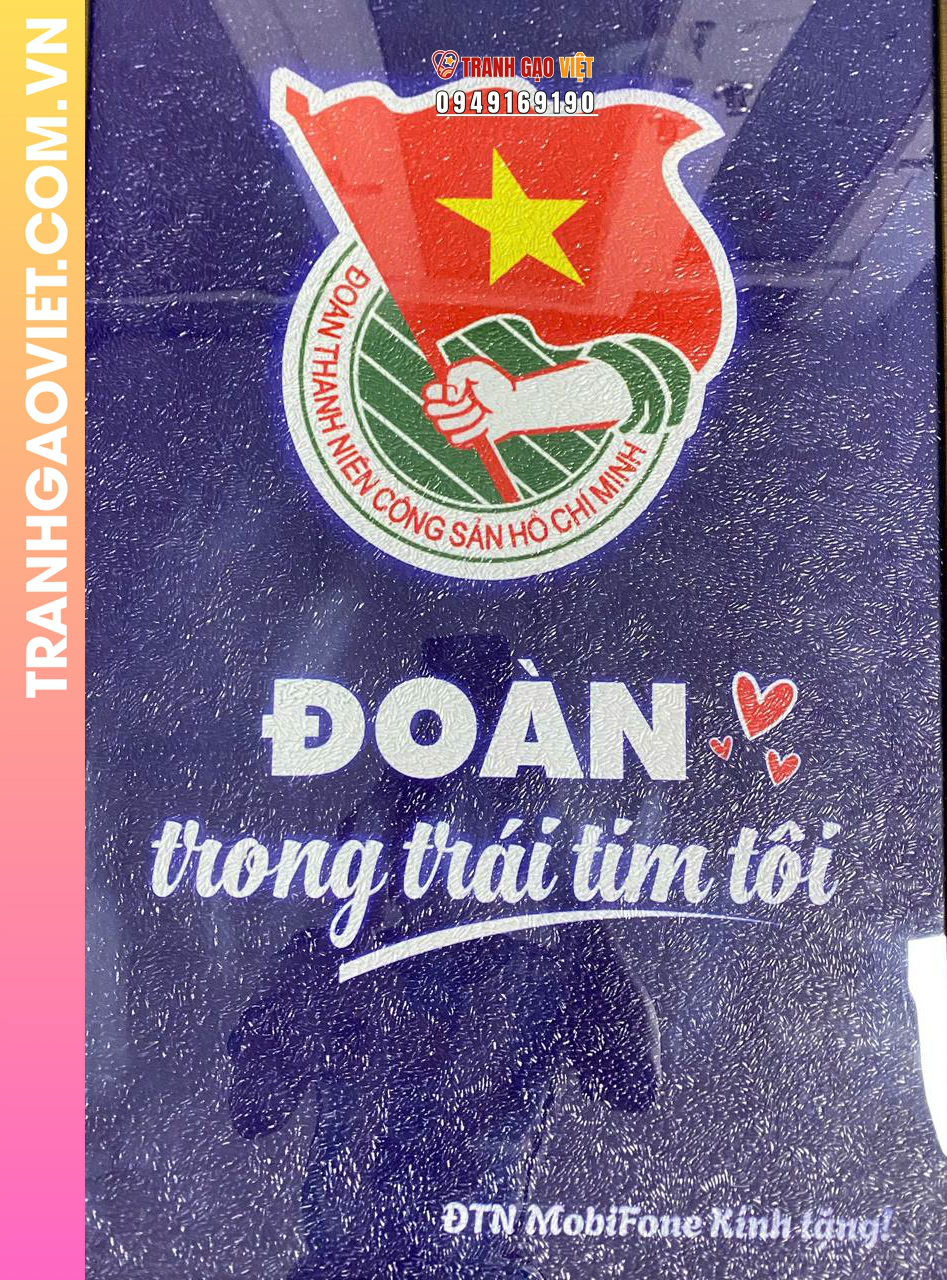Tranh gạo màu Đoàn trong trái tim tôi - Ảnh 4