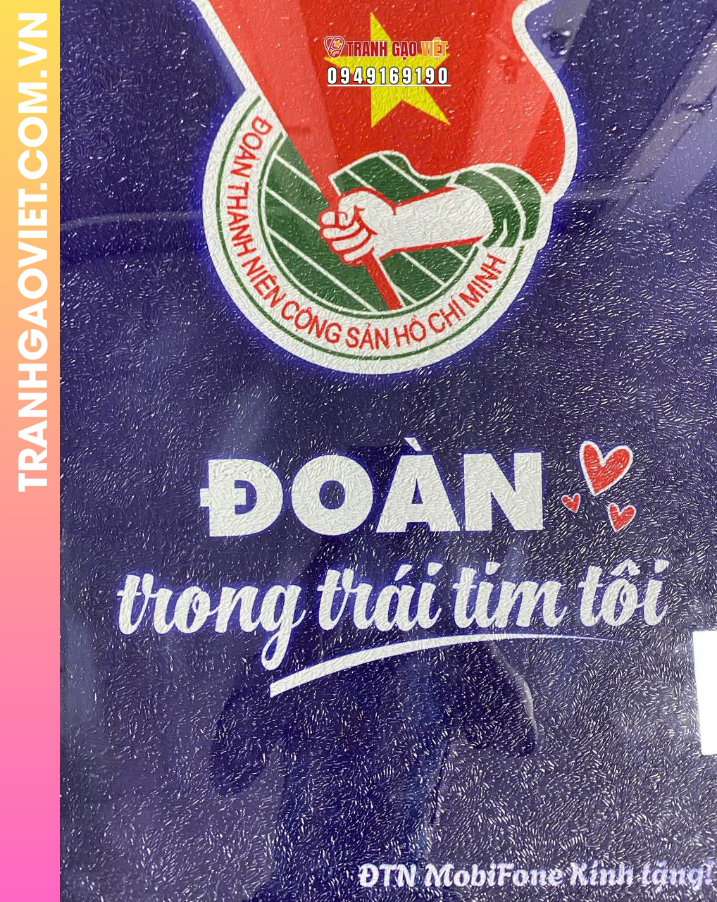 Tranh gạo màu Đoàn trong trái tim tôi - Ảnh 5