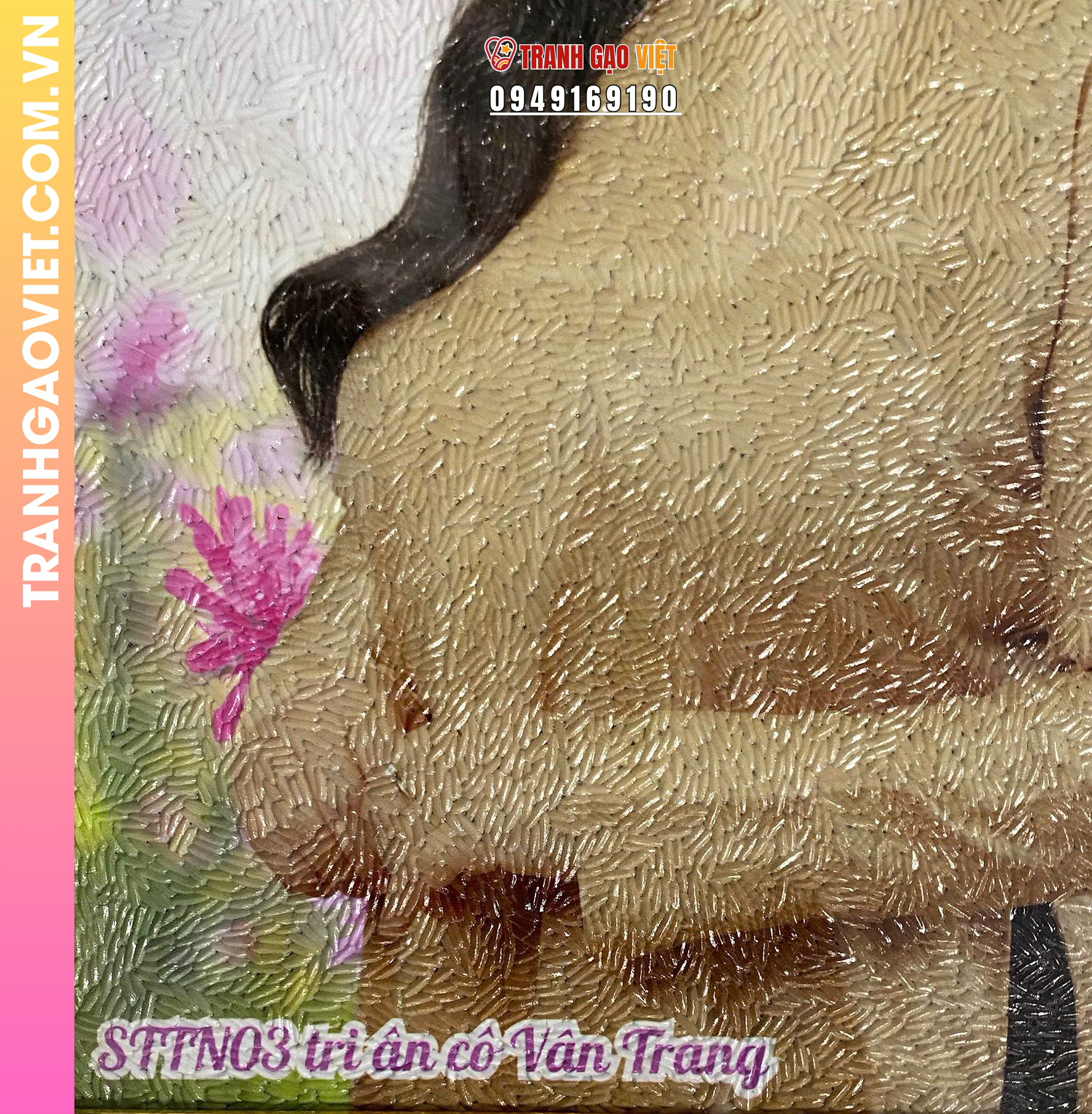 Tranh gạo màu Tri ân cô giáo - Ảnh 2