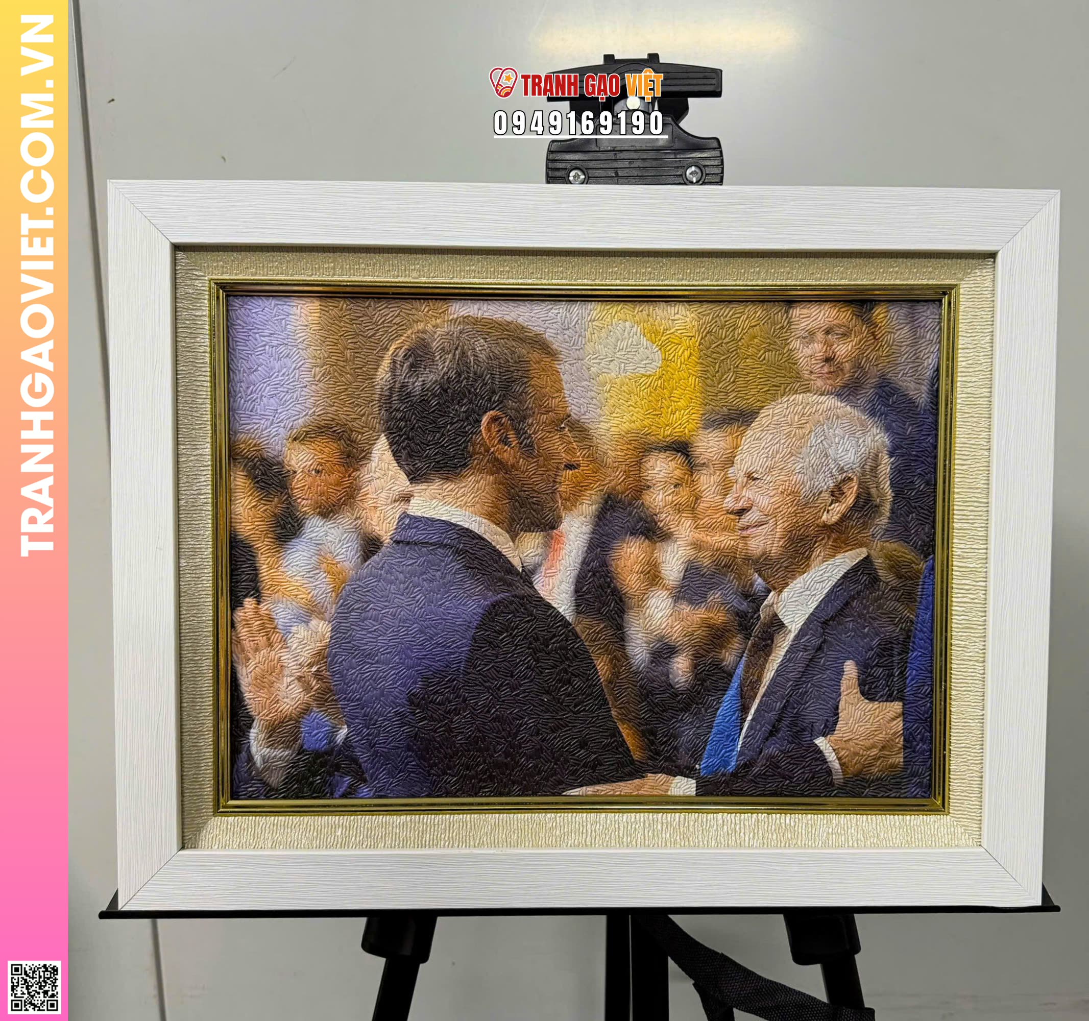 Tranh Gạo Tổng Thống Pháp Hình ảnh Tranh Gạo Tổng Thống Pháp - Ảnh thực tế sản phẩm Tranh Gạo