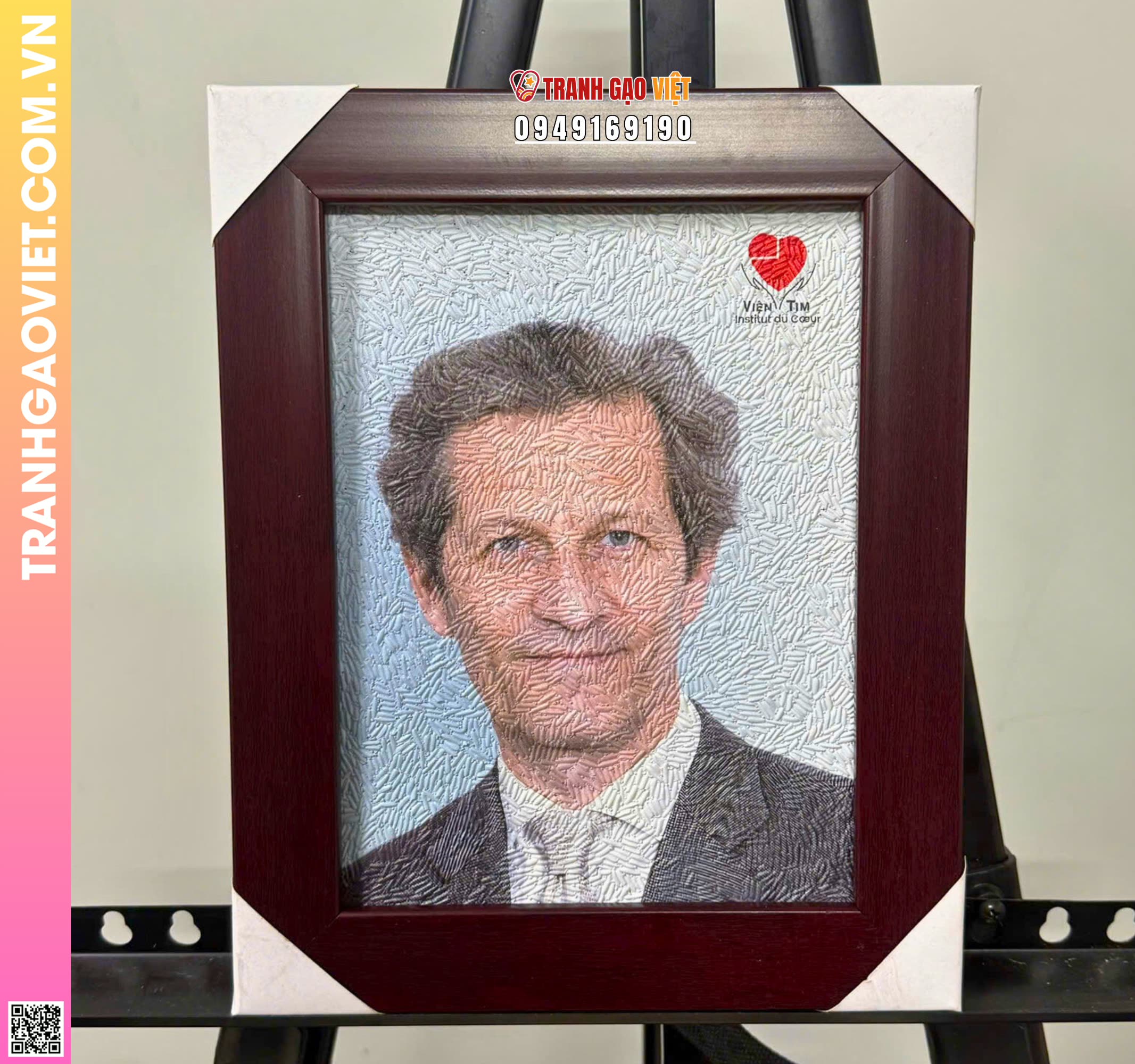 Tranh Gạo Chuyên Gia Viện Tim Mạch Hình ảnh Tranh Gạo Chuyên Gia Viện Tim Mạch - Ảnh thực tế sản phẩm Tranh Gạo