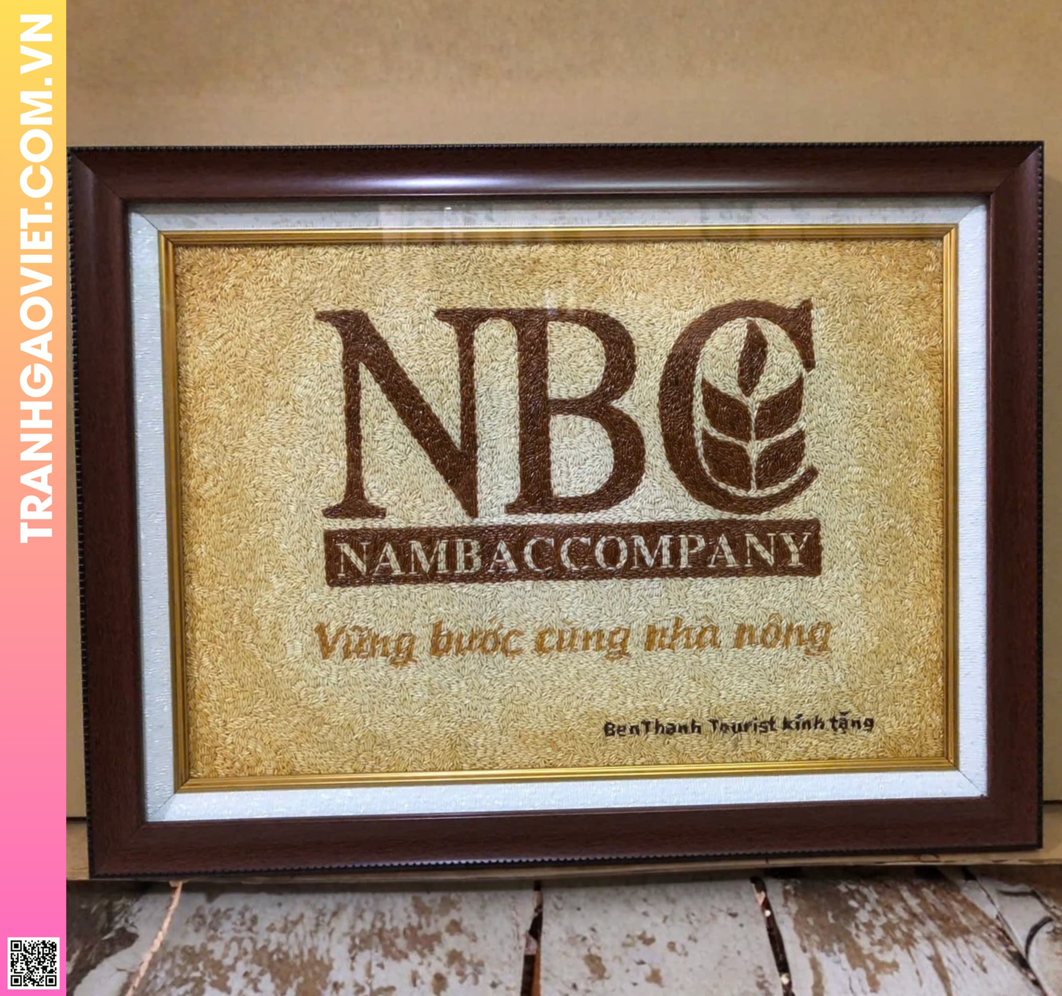 Tranh Gạo Rang Logo NBC Nam Bắc Company Hình ảnh Tranh Gạo Rang Logo NBC Nam Bắc Company - Ảnh thực tế sản phẩm Tranh Gạo
