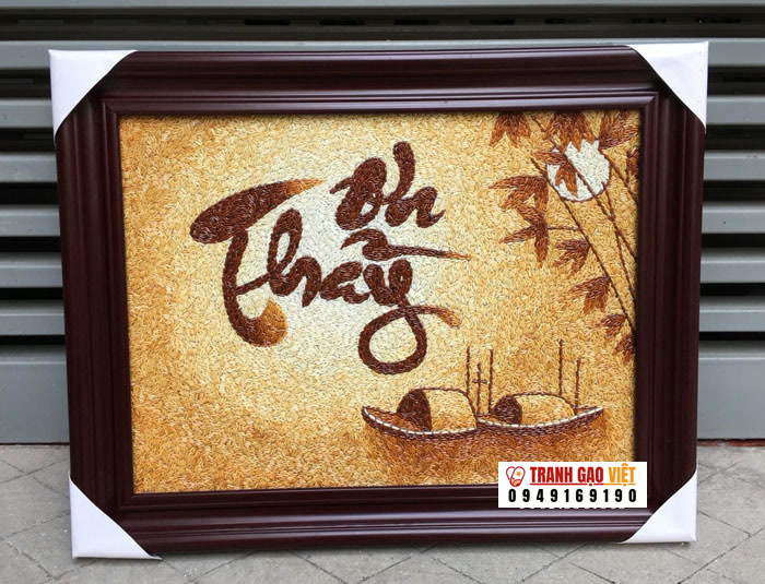 Quà tặng nhà trường Hình ảnh Quà tặng nhà trường - Ảnh thực tế sản phẩm Tranh Gạo