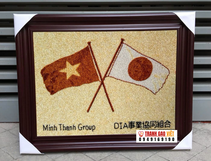 Tranh logo khách đặt Hình ảnh Tranh logo khách đặt - Ảnh thực tế sản phẩm Tranh Gạo
