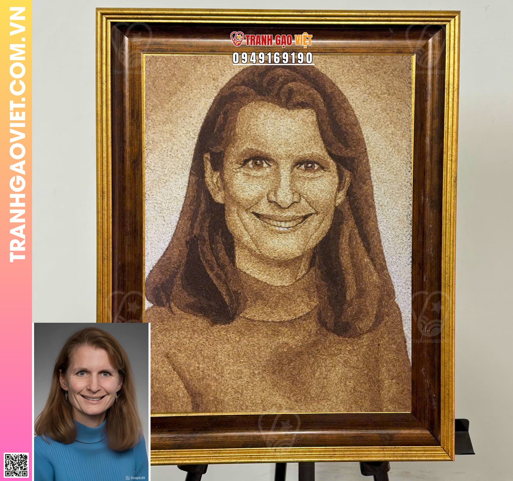 Tranh gạo tặng đối tác dịp trọng đại Hình ảnh Tranh gạo tặng đối tác dịp trọng đại - Ảnh thực tế sản phẩm Tranh Gạo