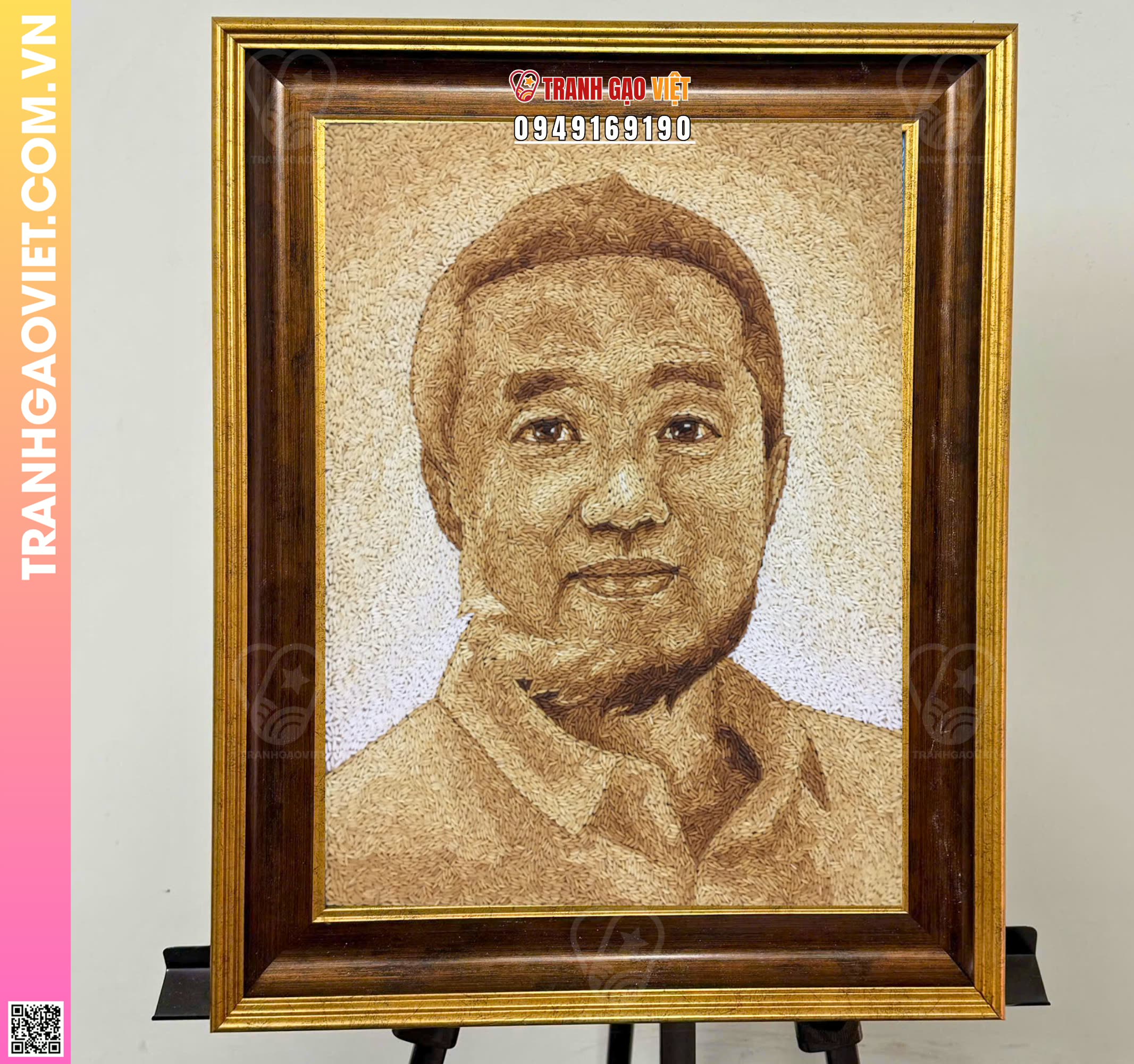 Tranh gạo chân dung tặng bạn đẹp nhất Hình ảnh Tranh gạo chân dung tặng bạn đẹp nhất - Ảnh thực tế sản phẩm Tranh Gạo