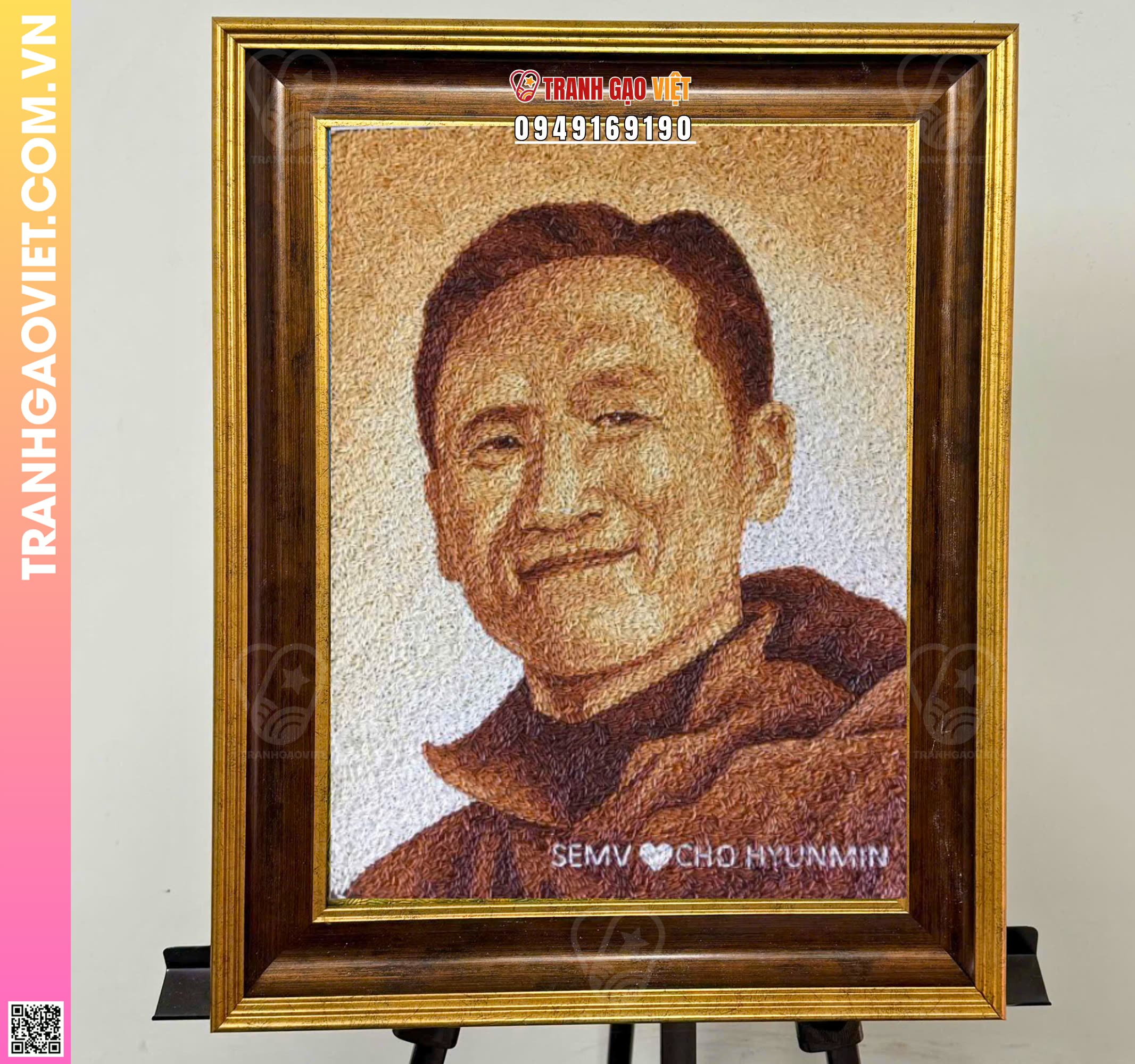 Tranh gạo tặng chuyên gia người Nhật khi sang Việt Nam Hình ảnh Tranh gạo tặng chuyên gia người Nhật khi sang Việt Nam - Ảnh thực tế sản phẩm Tranh Gạo