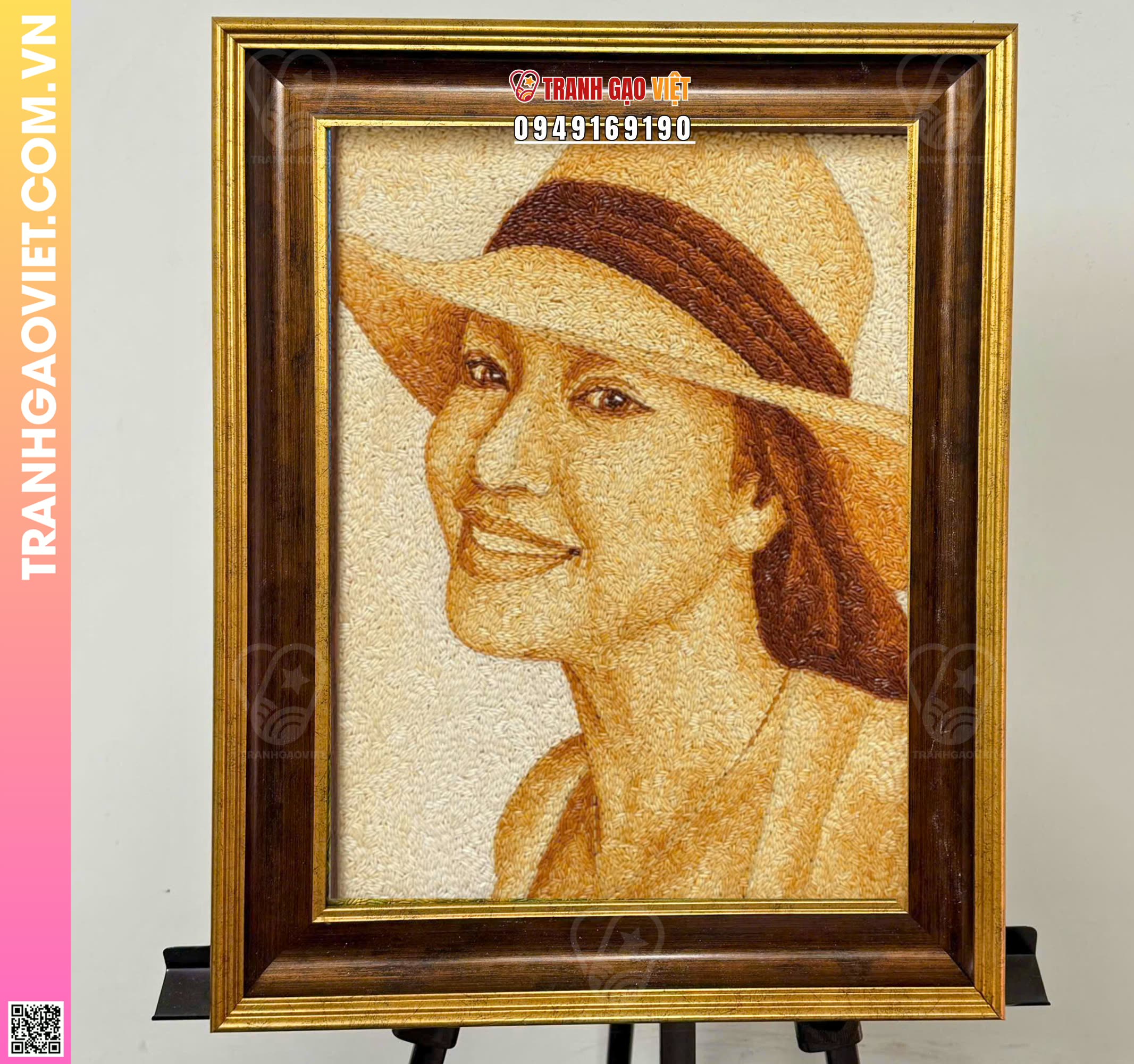 Tranh gạo lưu niệm tặng bạn bè Hình ảnh Tranh gạo lưu niệm tặng bạn bè - Ảnh thực tế sản phẩm Tranh Gạo