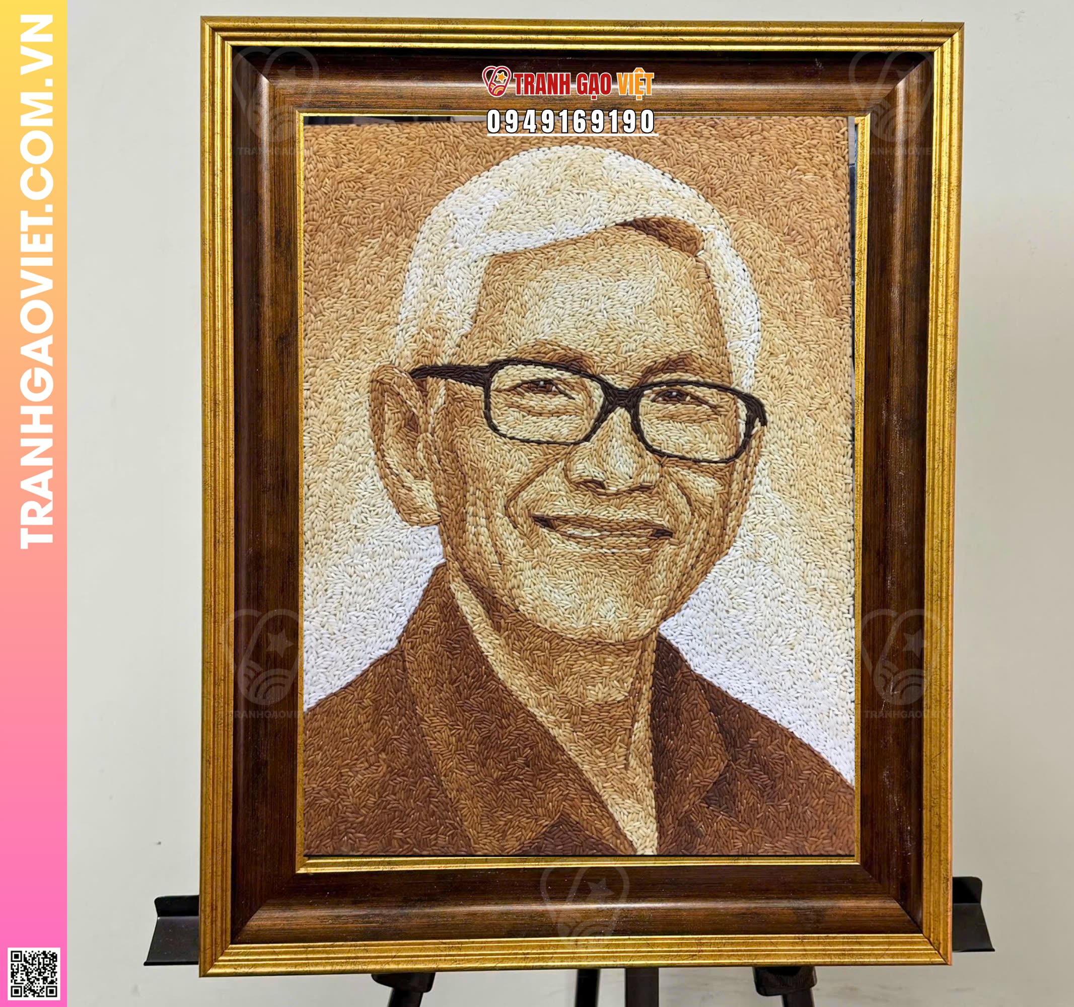 Tranh gạo biếu tặng người lớn tuổi mừng sinh nhật Hình ảnh Tranh gạo biếu tặng người lớn tuổi mừng sinh nhật - Ảnh thực tế sản phẩm Tranh Gạo