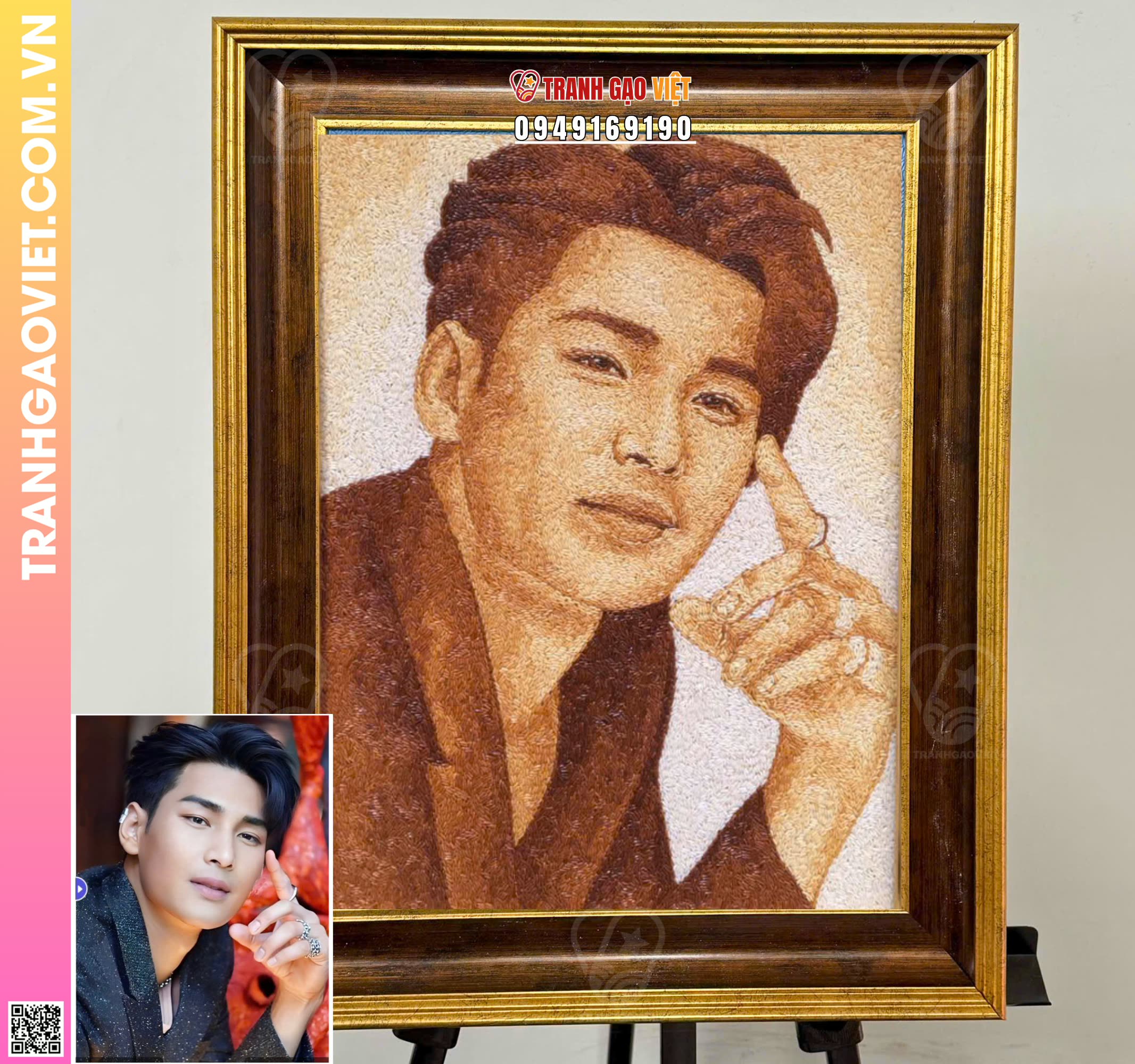 Tranh gạo tặng Idol Hình ảnh Tranh gạo tặng Idol - Ảnh thực tế sản phẩm Tranh Gạo