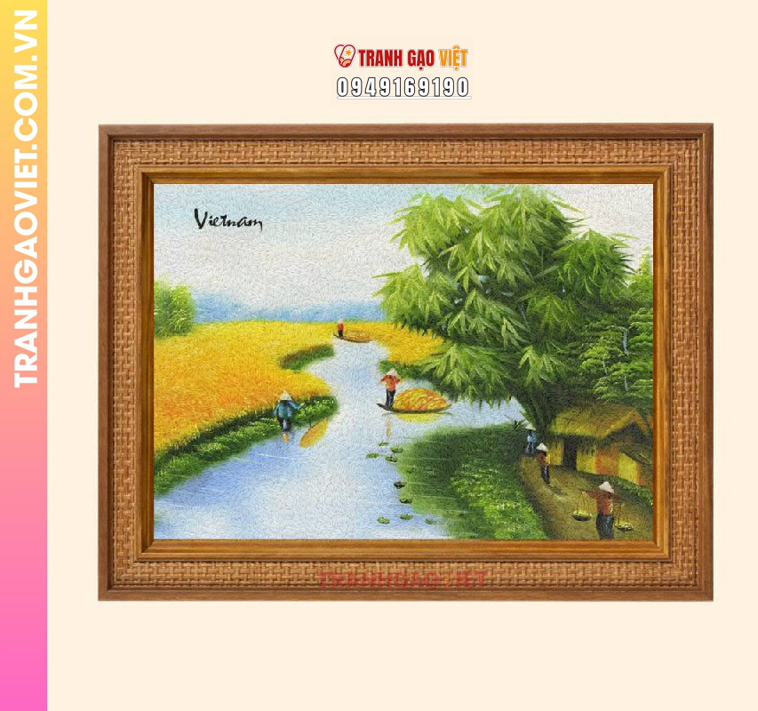 Tranh gạo Luỹ Tre Làng Tôi - Ảnh 3