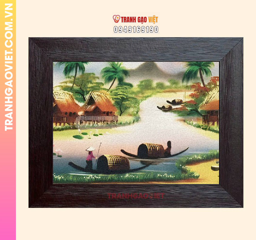 Tranh gạo Sông Quê Việt - Ảnh 2