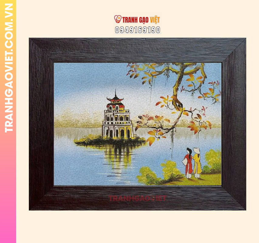 Tranh gạo Hoàn Kiếm Nét Thơ - Ảnh 2