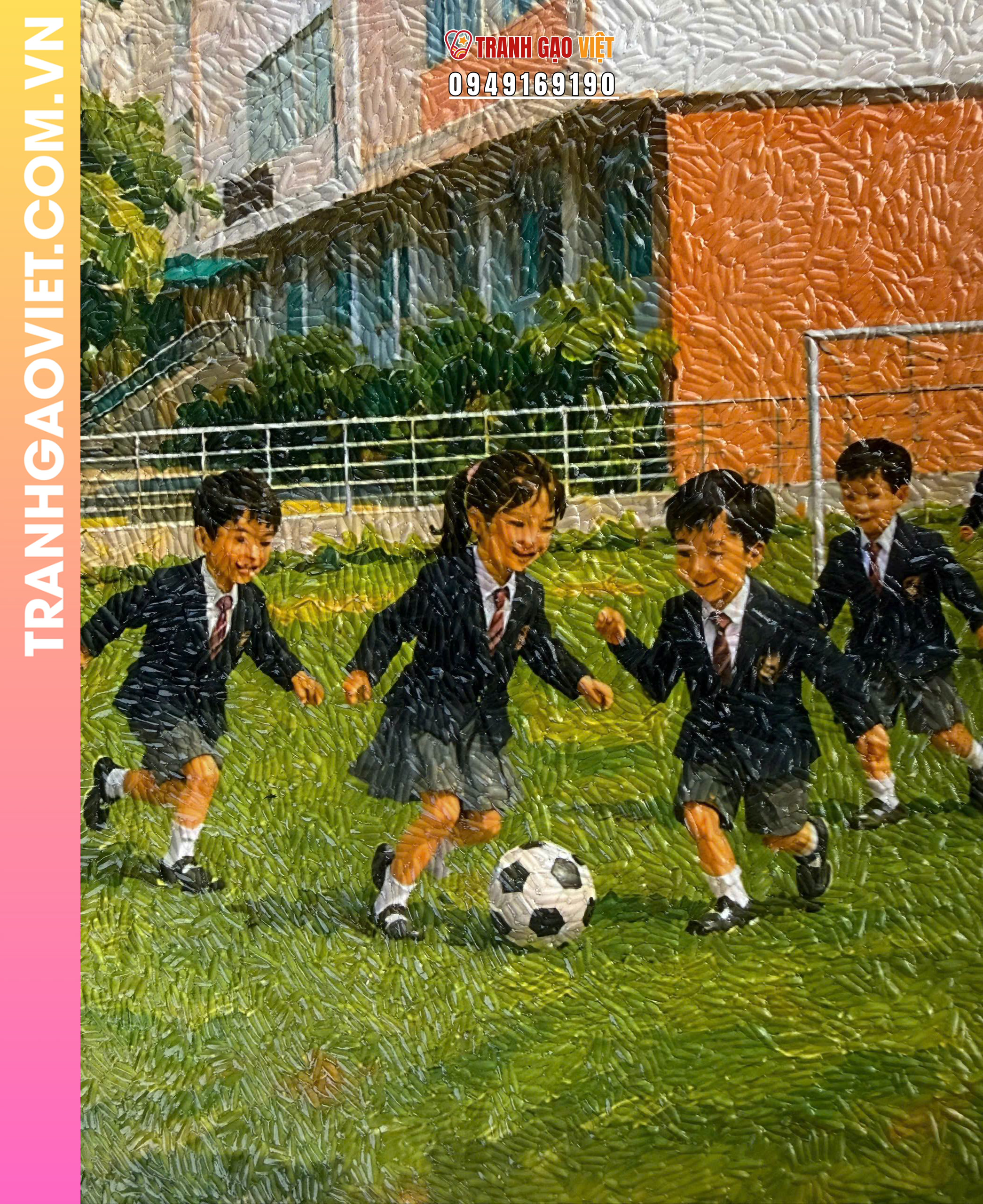 Tranh gạo màu The Olympia Schools (size 50x70) - Ảnh 5