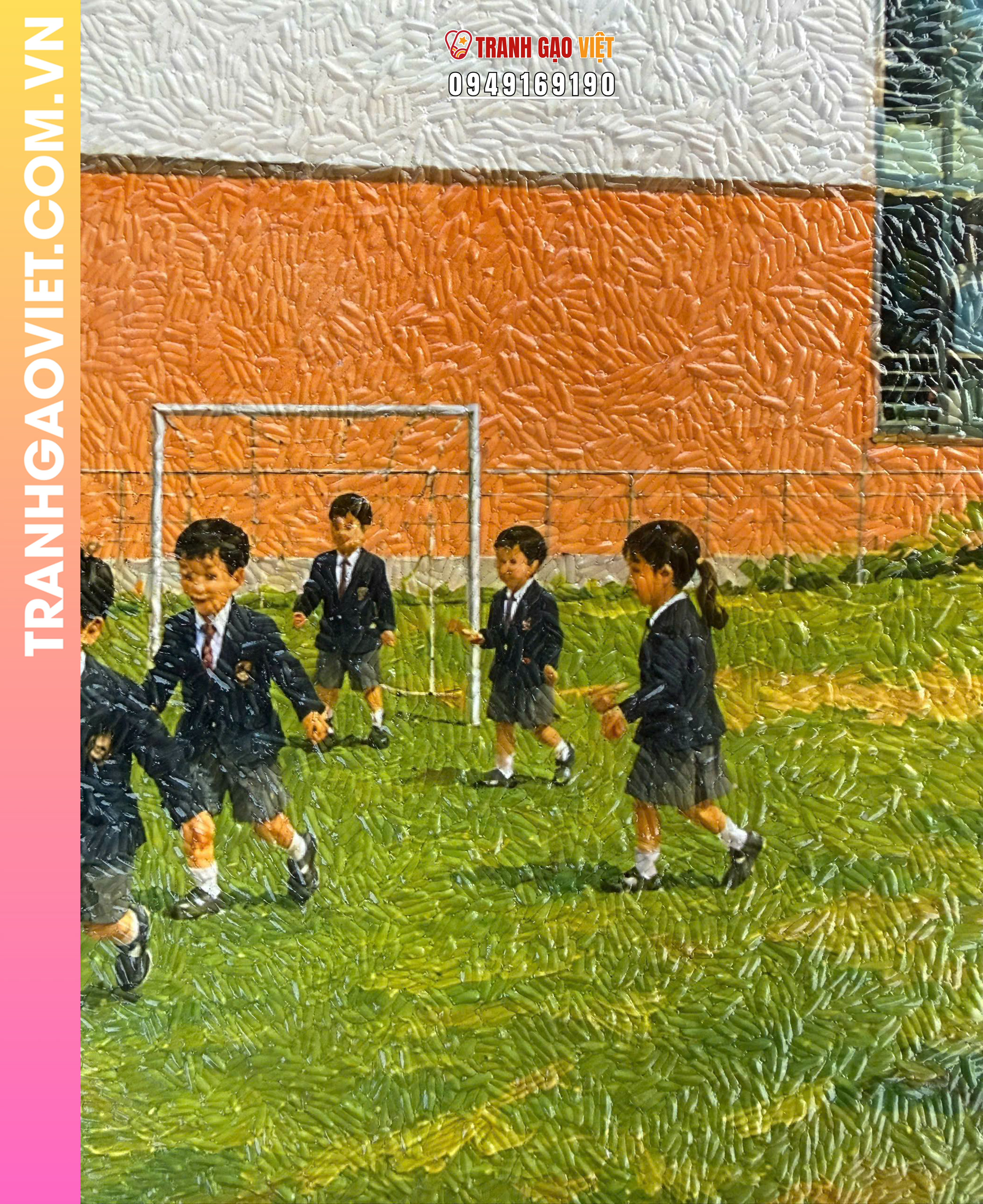 Tranh gạo màu The Olympia Schools (size 50x70) - Ảnh 6
