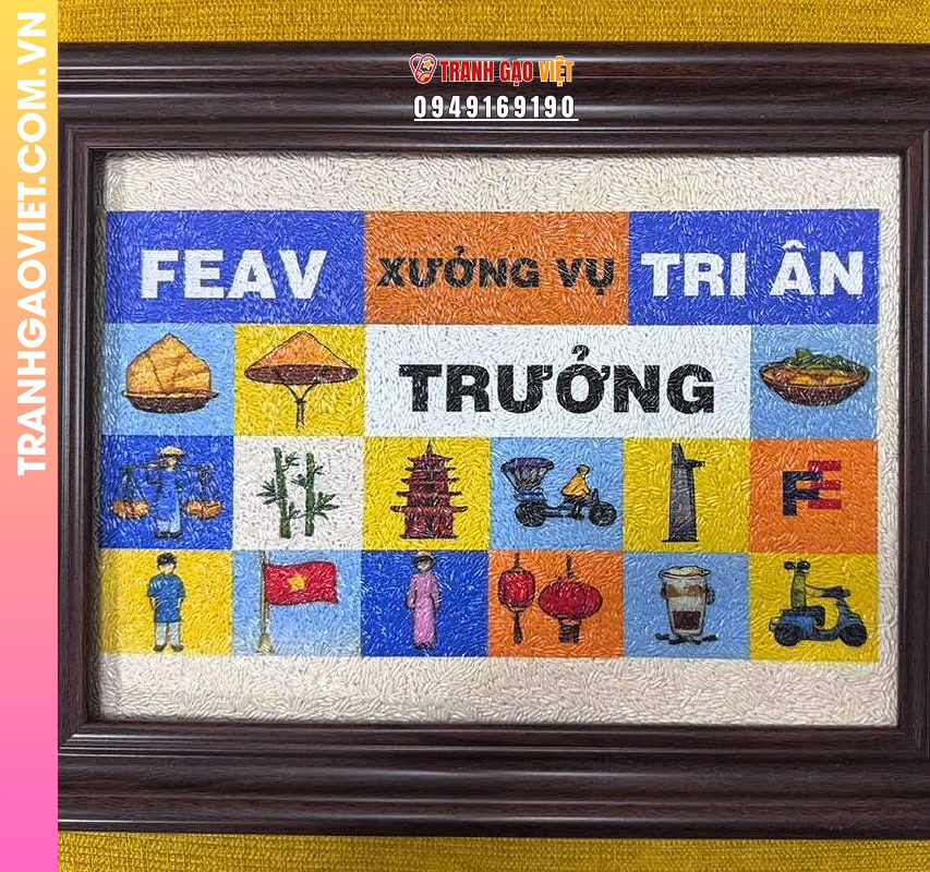 Tranh gạo màu FEAV – Xưởng Vụ Trưởng Tri Ân - Ảnh 2