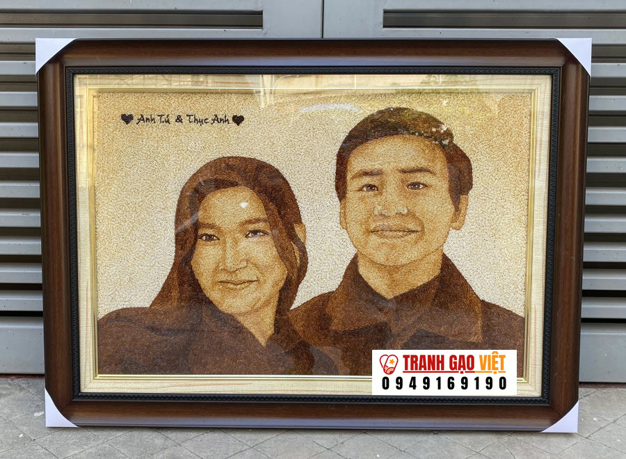 Quà tặng người yêu Hình ảnh Quà tặng người yêu - Ảnh thực tế sản phẩm Tranh Gạo