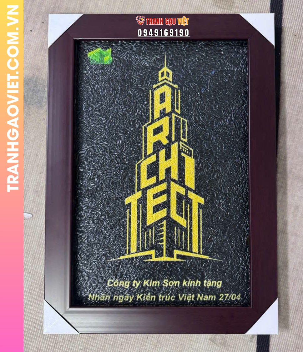 Tranh gạo tặng Nhân Ngày Kiến Trúc Việt Nam 27/4