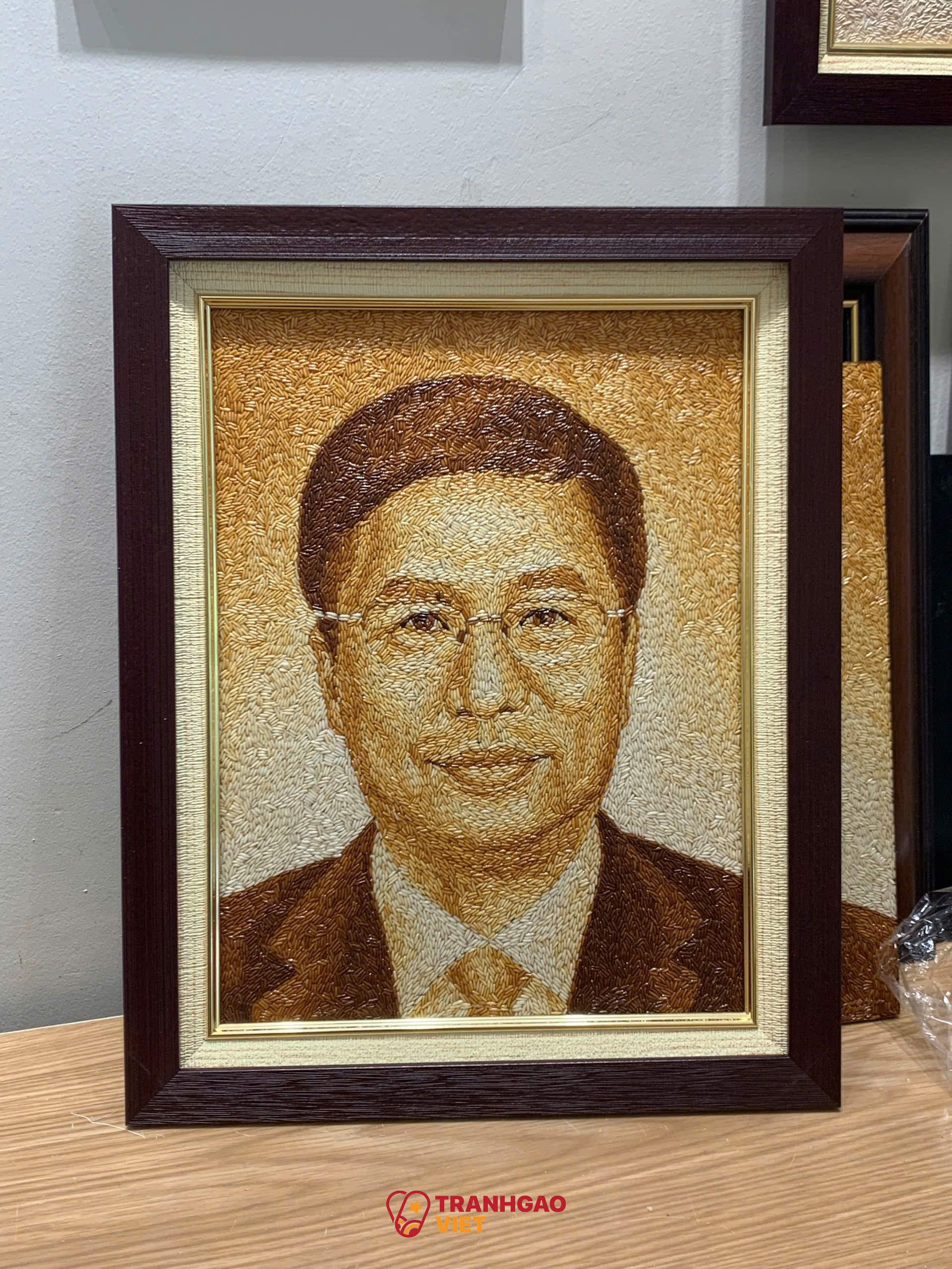 Tranh Gạo Chân Dung Gạo Rang Hình ảnh Tranh Gạo Chân Dung Gạo Rang - Ảnh thực tế sản phẩm Tranh Gạo