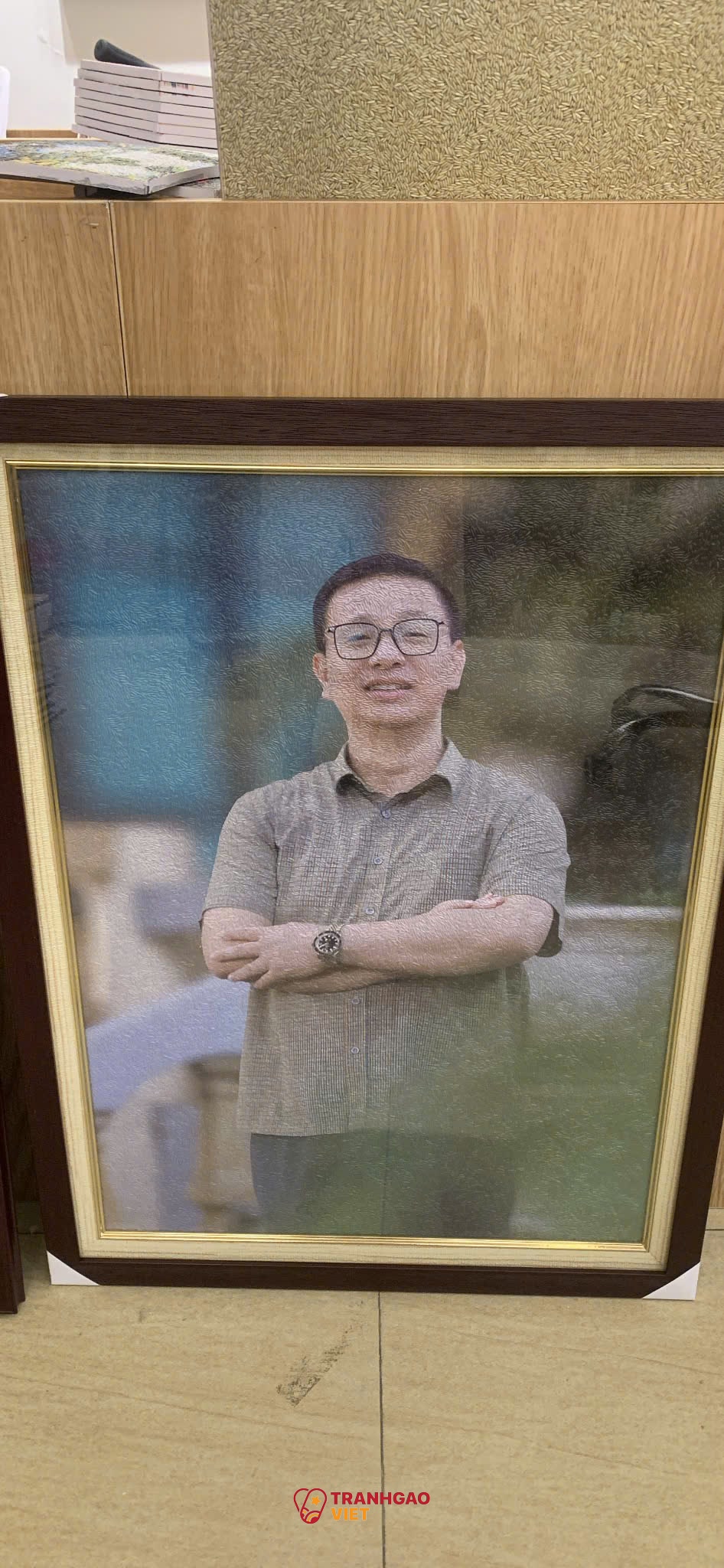 Tranh Gạo Chân Dung Lưu Dấu Hình ảnh Tranh Gạo Chân Dung Lưu Dấu - Ảnh thực tế sản phẩm Tranh Gạo