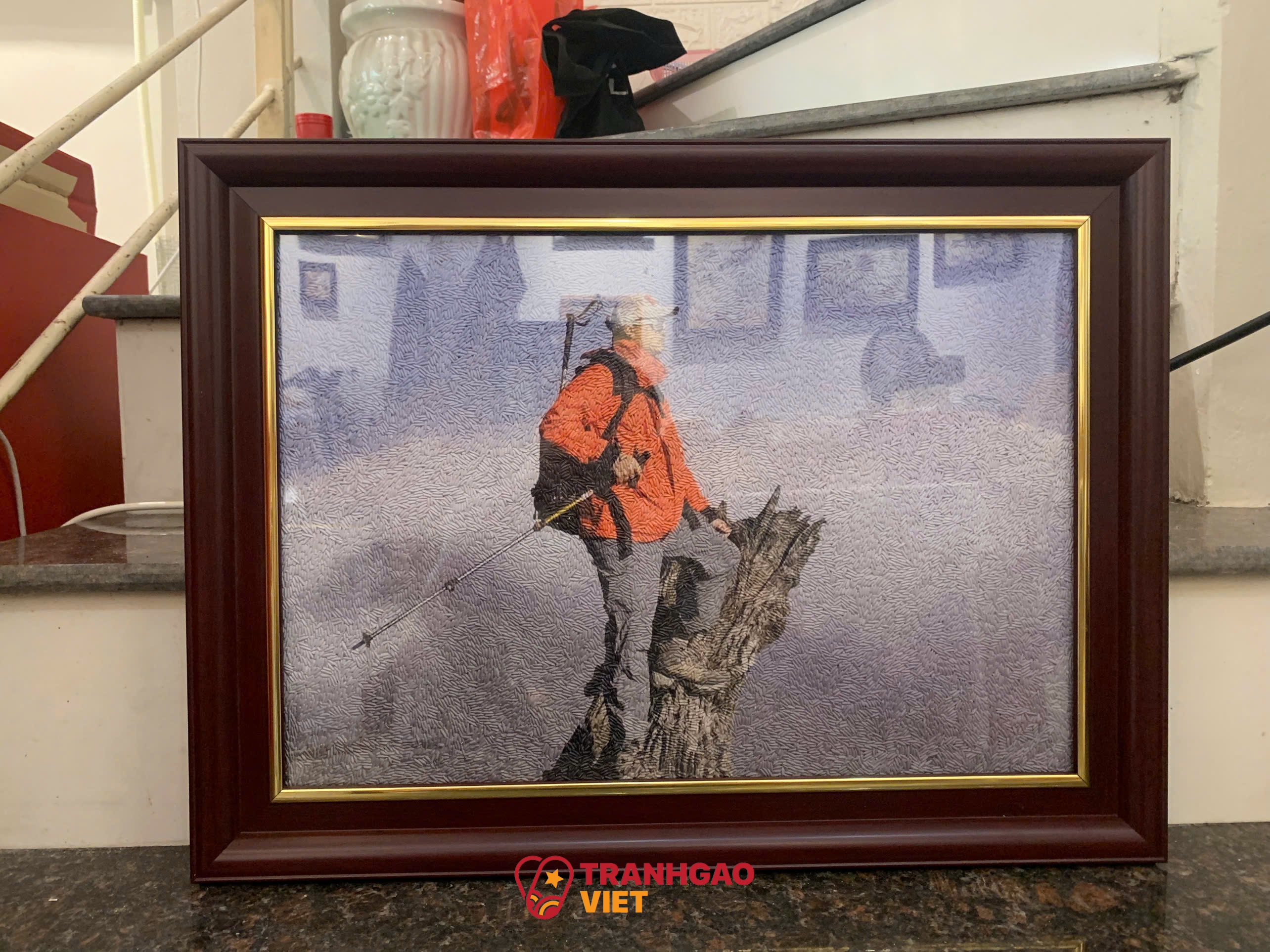 Tranh Gạo Chân Dung Màu Nghệ Thuật Hình ảnh Tranh Gạo Chân Dung Màu Nghệ Thuật - Ảnh thực tế sản phẩm Tranh Gạo