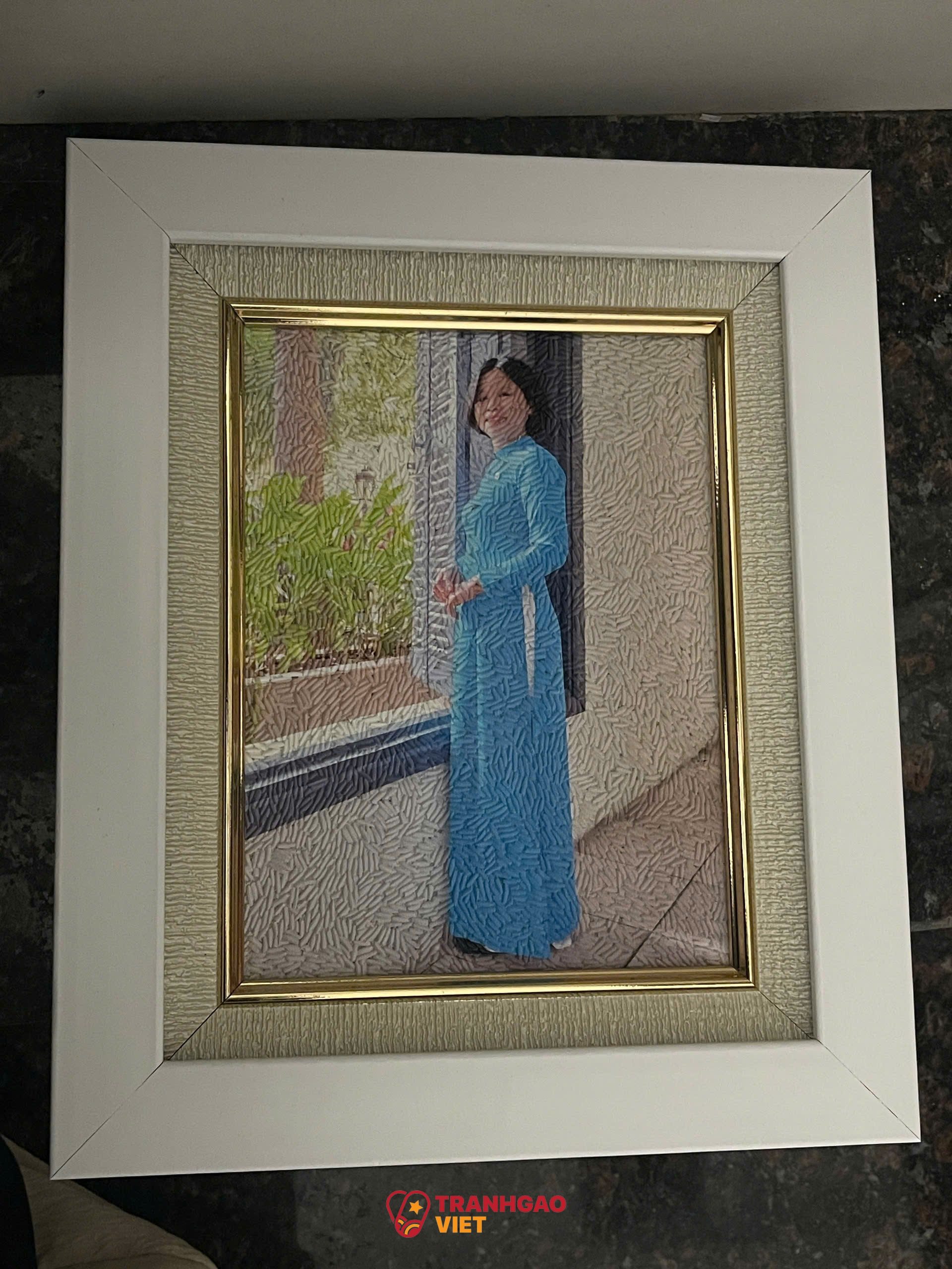 Tranh Gạo Chân Dung Nghệ Thuật Hình ảnh Tranh Gạo Chân Dung Nghệ Thuật - Ảnh thực tế sản phẩm Tranh Gạo