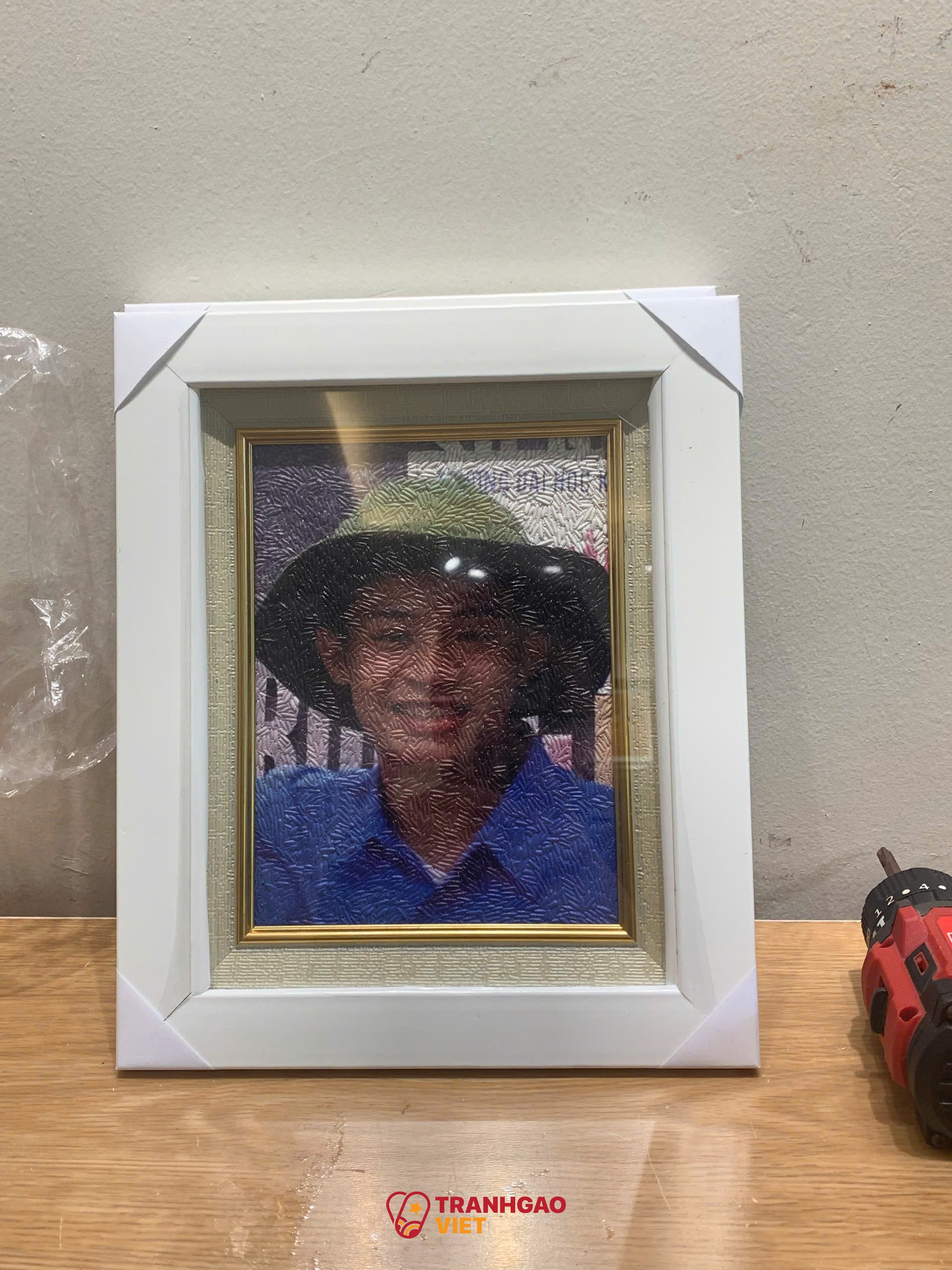 Tranh Gạo Chân Dung Nghệ Thuật Trang Trí Hình ảnh Tranh Gạo Chân Dung Nghệ Thuật Trang Trí - Ảnh thực tế sản phẩm Tranh Gạo