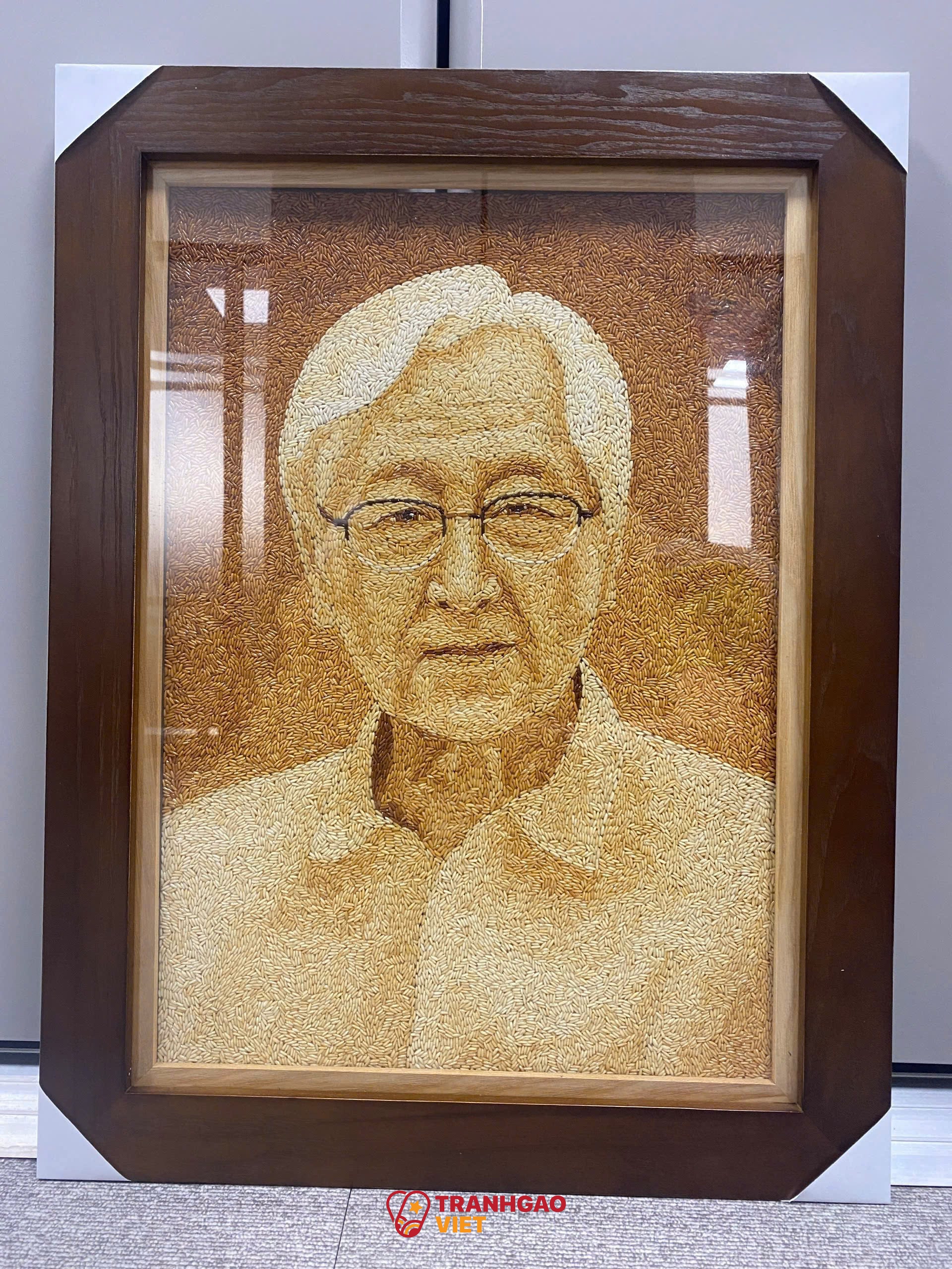 Tranh Gạo Chân Dung Nguyên Bản Hình ảnh Tranh Gạo Chân Dung Nguyên Bản - Ảnh thực tế sản phẩm Tranh Gạo