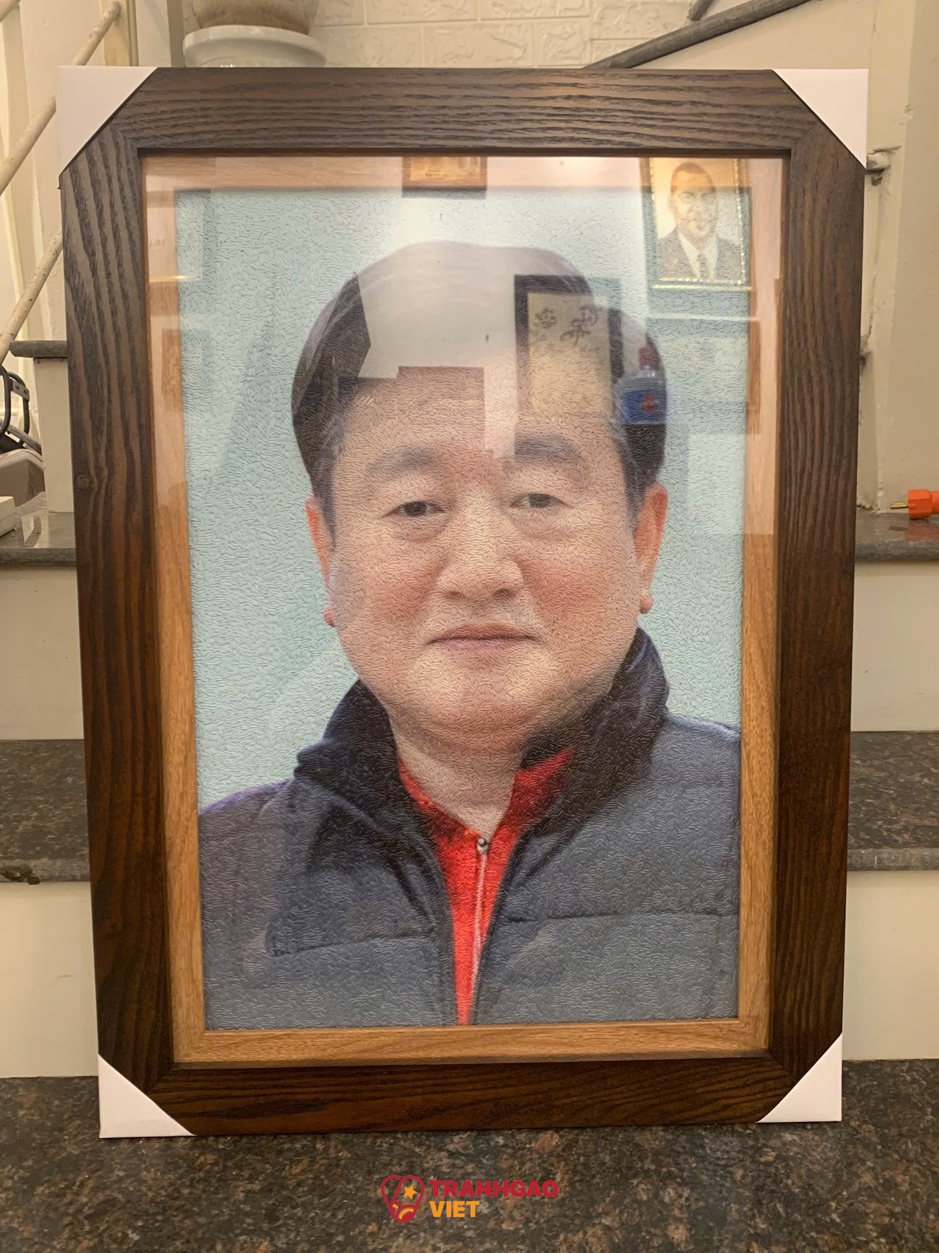 Tranh Gạo Chân Dung Sang Trọng Hình ảnh Tranh Gạo Chân Dung Sang Trọng - Ảnh thực tế sản phẩm Tranh Gạo