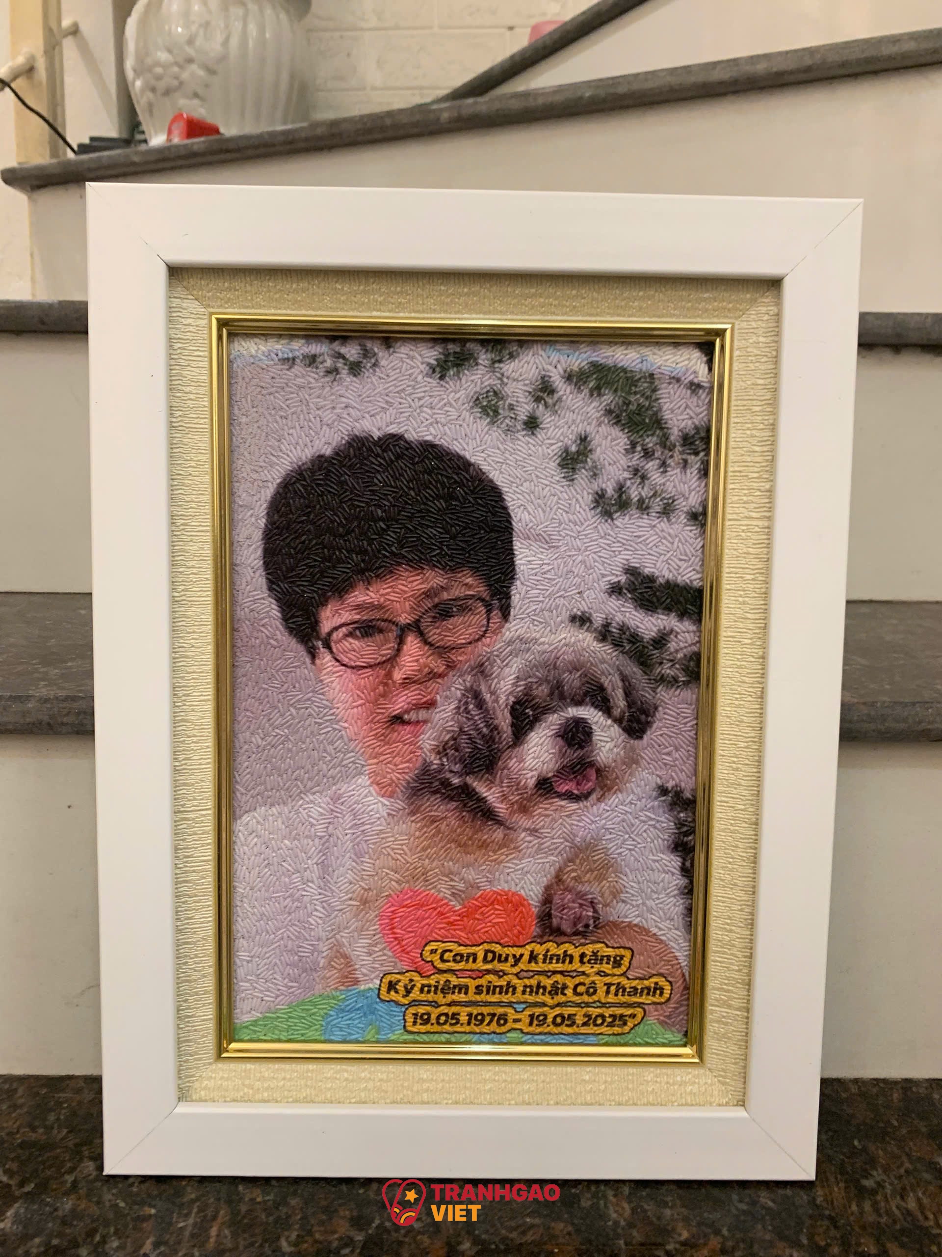 Tranh Gạo Chân Dung Tặng Dịp Đặc Biệt Hình ảnh Tranh Gạo Chân Dung Tặng Dịp Đặc Biệt - Ảnh thực tế sản phẩm Tranh Gạo