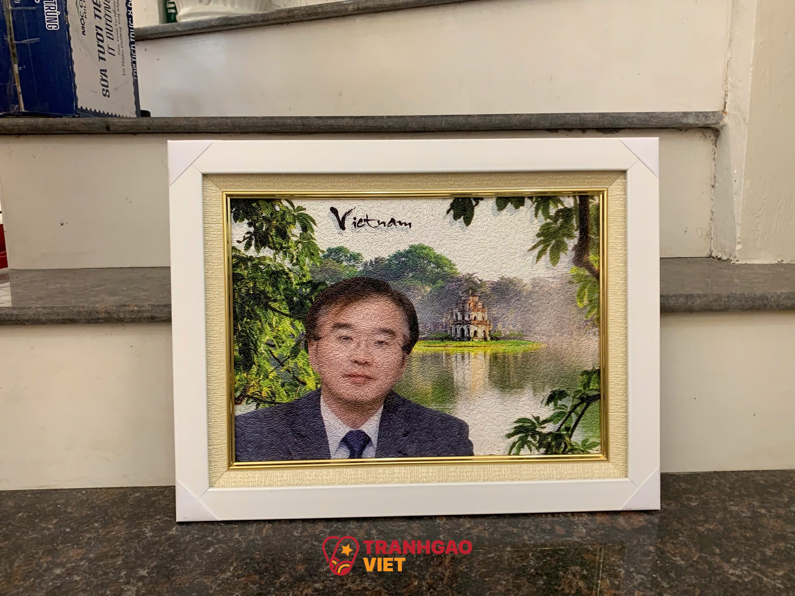 Tranh Gạo Chân Dung Trang Trí Phòng Hình ảnh Tranh Gạo Chân Dung Trang Trí Phòng - Ảnh thực tế sản phẩm Tranh Gạo