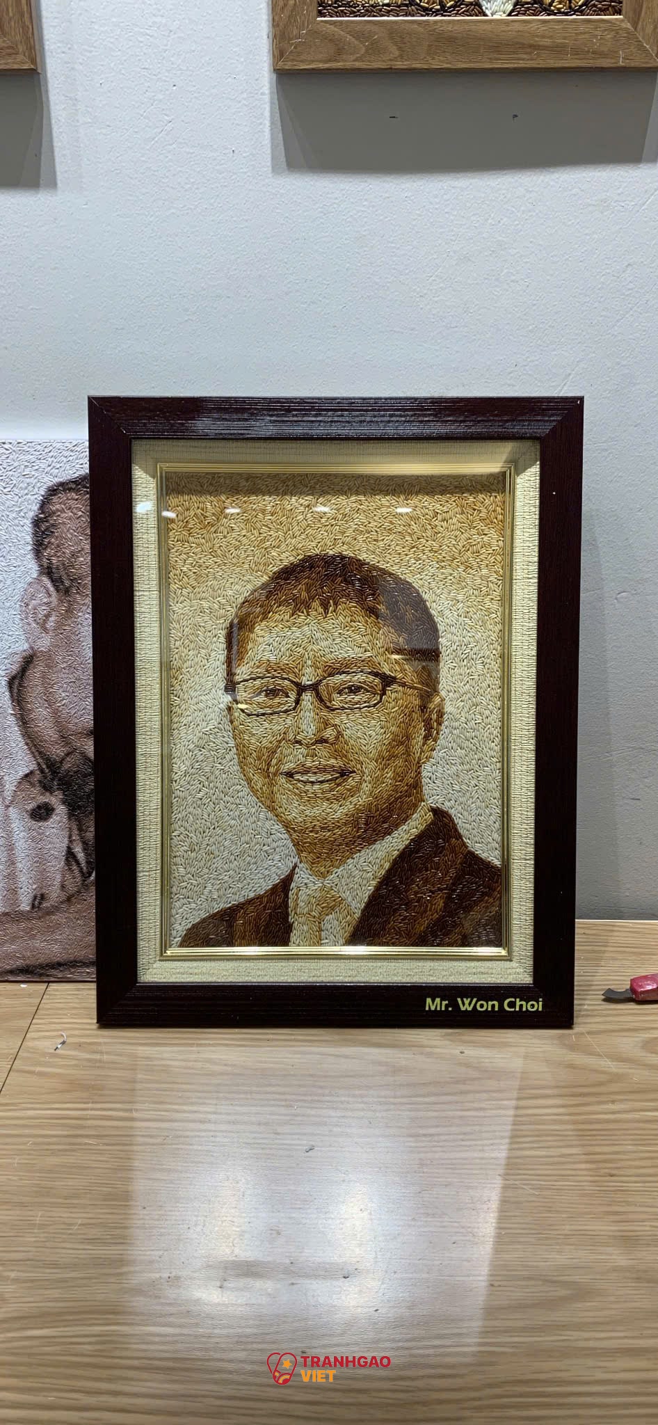 Tranh Gạo Màu Chân Dung 3D Hình ảnh Tranh Gạo Màu Chân Dung 3D - Ảnh thực tế sản phẩm Tranh Gạo