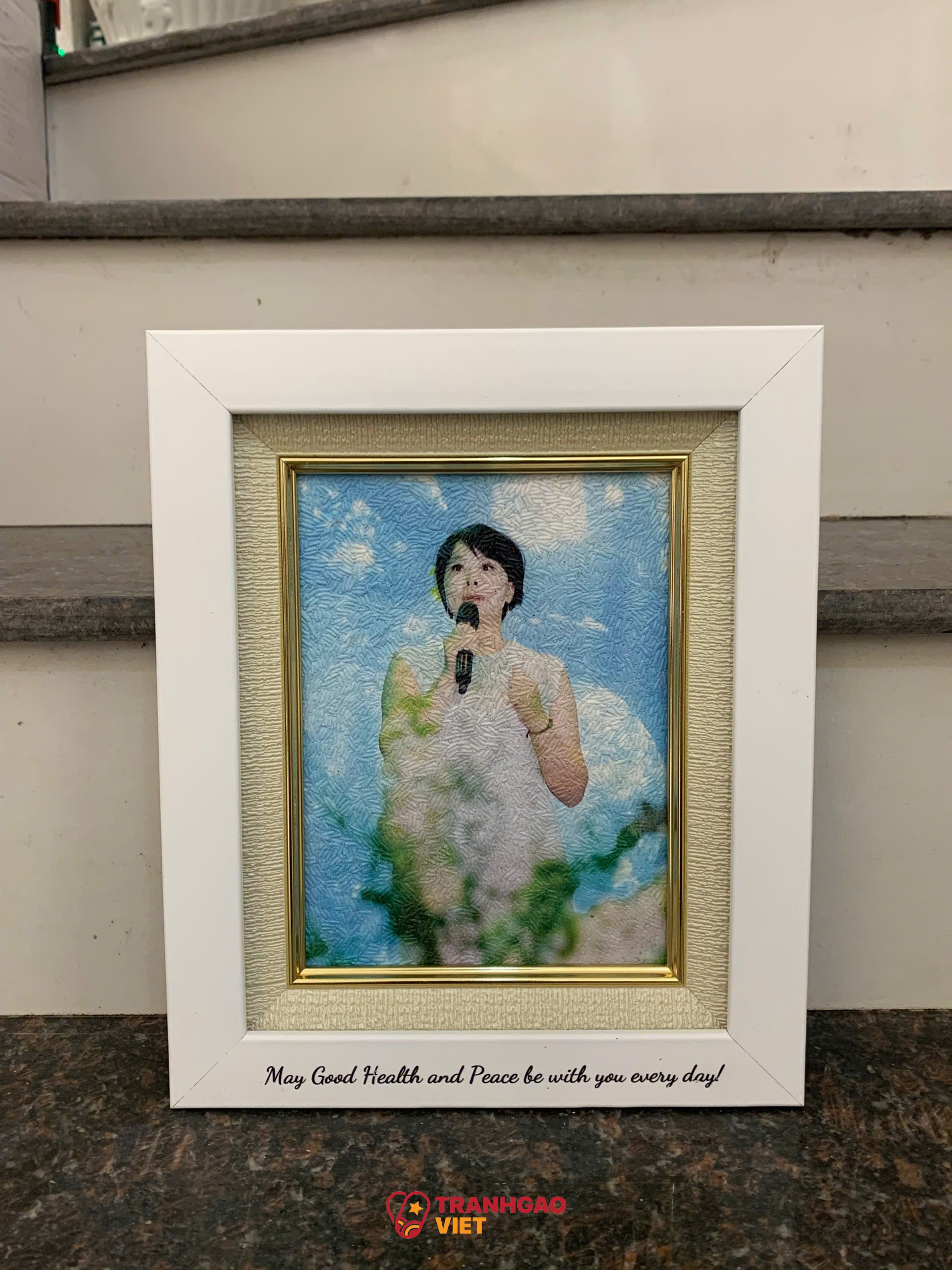 Tranh Gạo Màu Chân Dung Sáng Tạo Hình ảnh Tranh Gạo Màu Chân Dung Sáng Tạo - Ảnh thực tế sản phẩm Tranh Gạo