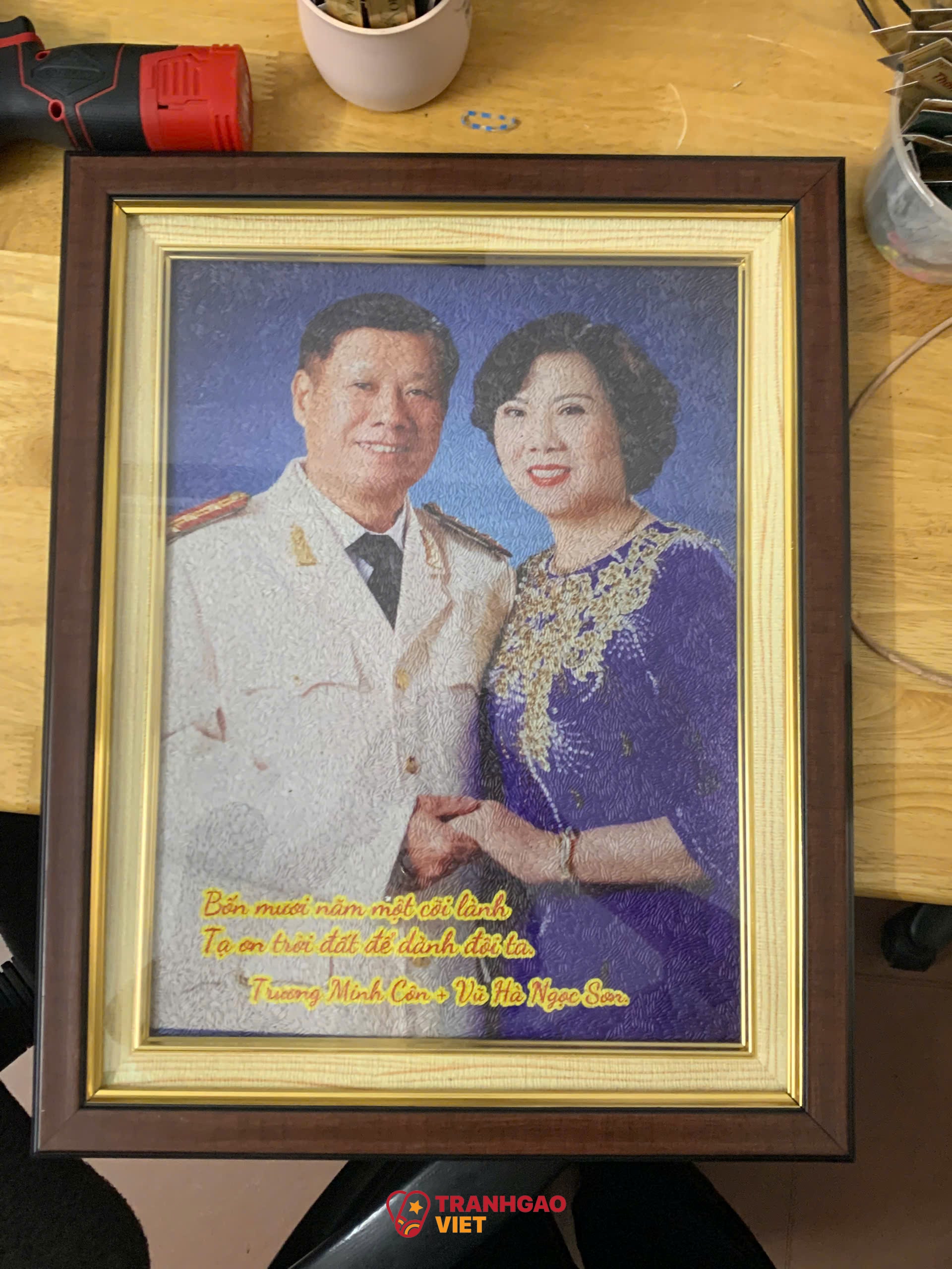 Tranh Gạo Chân Dung tại Đồng Tháp Hình ảnh Tranh Gạo Chân Dung tại Đồng Tháp - Ảnh thực tế sản phẩm Tranh Gạo