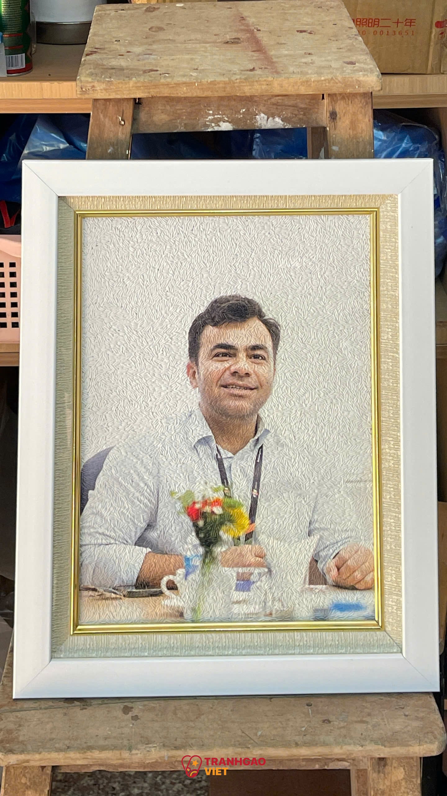 Tranh Gạo Chân Dung tại Quảng Bình Hình ảnh Tranh Gạo Chân Dung tại Quảng Bình - Ảnh thực tế sản phẩm Tranh Gạo