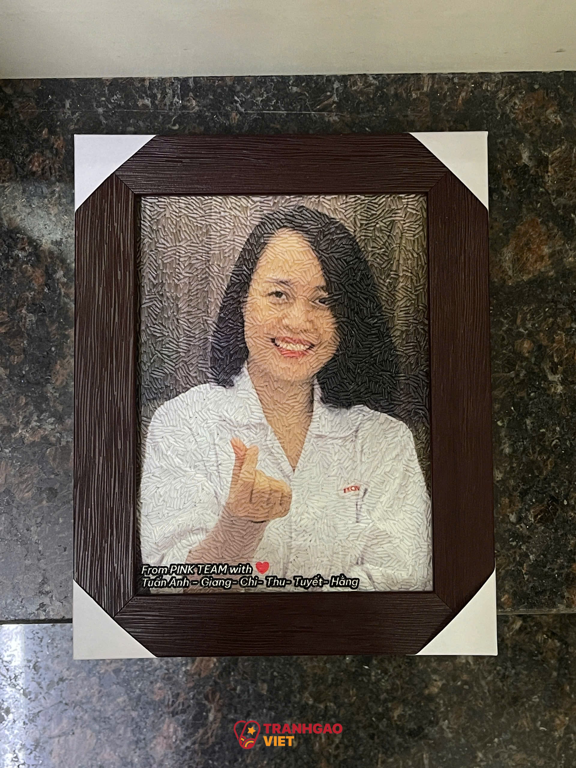 Tranh Gạo Chân Dung tại Quảng Ngãi Hình ảnh Tranh Gạo Chân Dung tại Quảng Ngãi - Ảnh thực tế sản phẩm Tranh Gạo