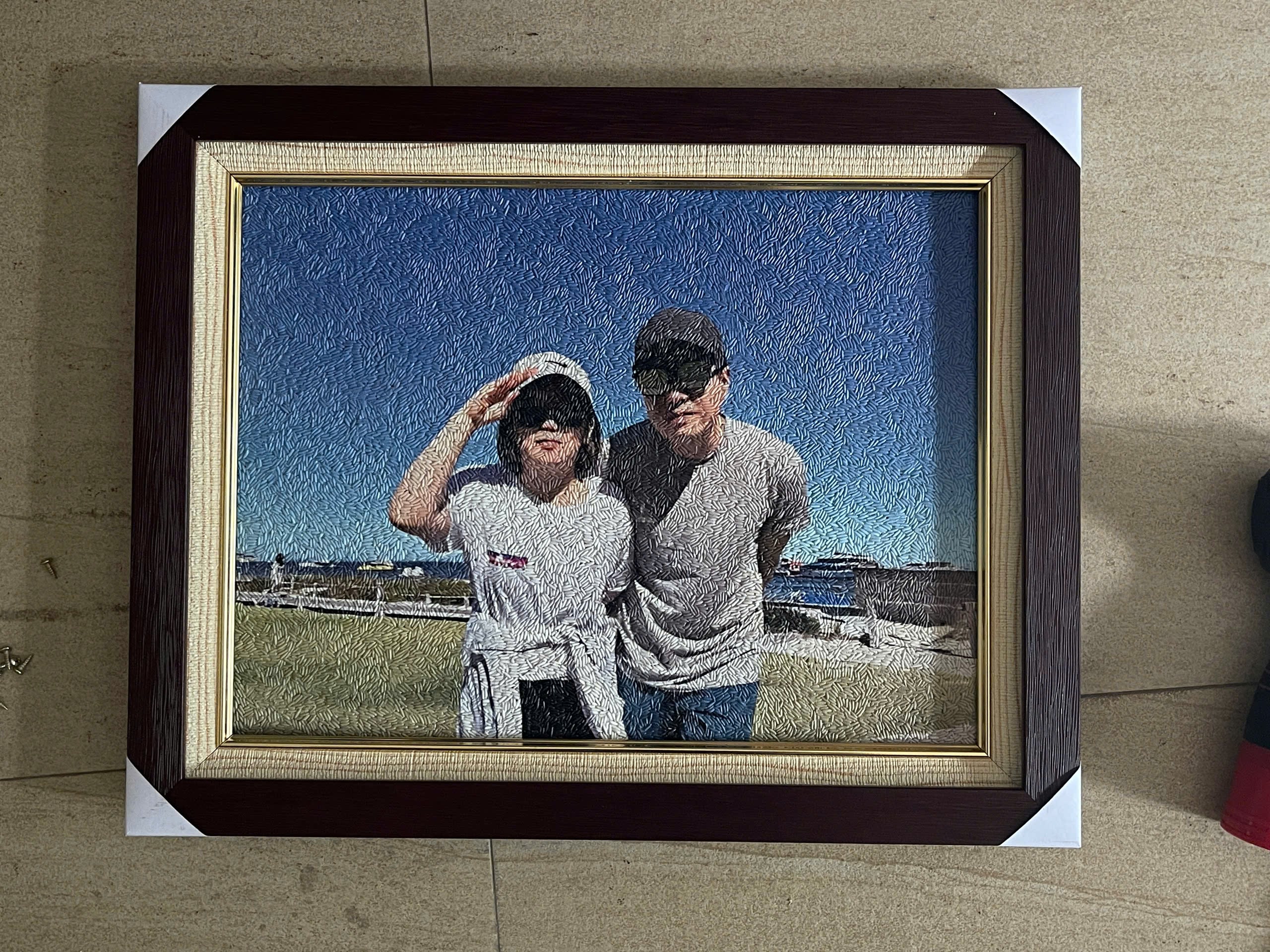 Tranh Gạo Chân Dung tại Tây Ninh Hình ảnh Tranh Gạo Chân Dung tại Tây Ninh - Ảnh thực tế sản phẩm Tranh Gạo