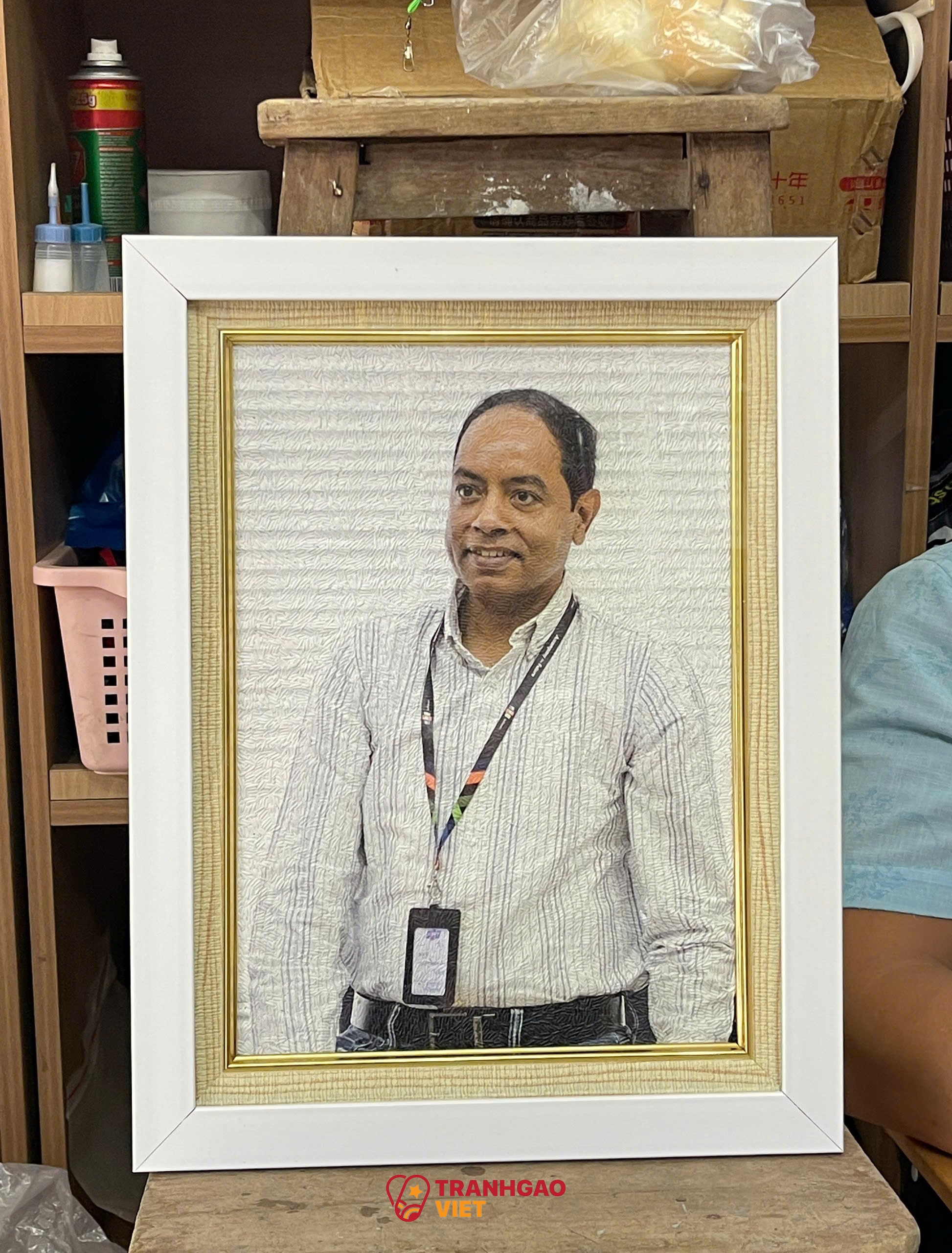 Tranh Gạo Chân Dung tại Tiền Giang Hình ảnh Tranh Gạo Chân Dung tại Tiền Giang - Ảnh thực tế sản phẩm Tranh Gạo
