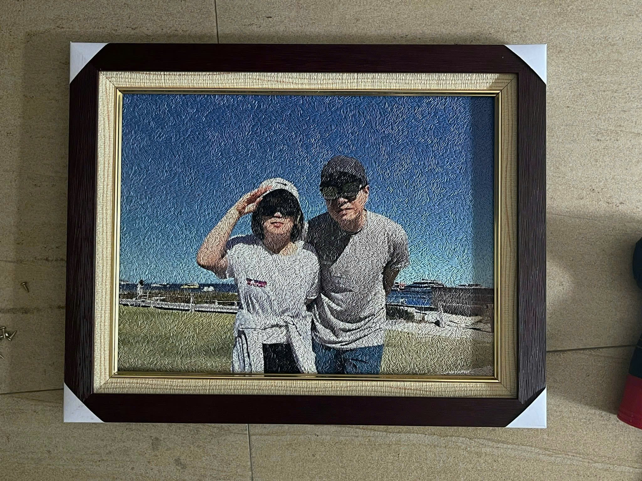 Tranh Gạo Chân Dung tại Vĩnh Phúc Hình ảnh Tranh Gạo Chân Dung tại Vĩnh Phúc - Ảnh thực tế sản phẩm Tranh Gạo