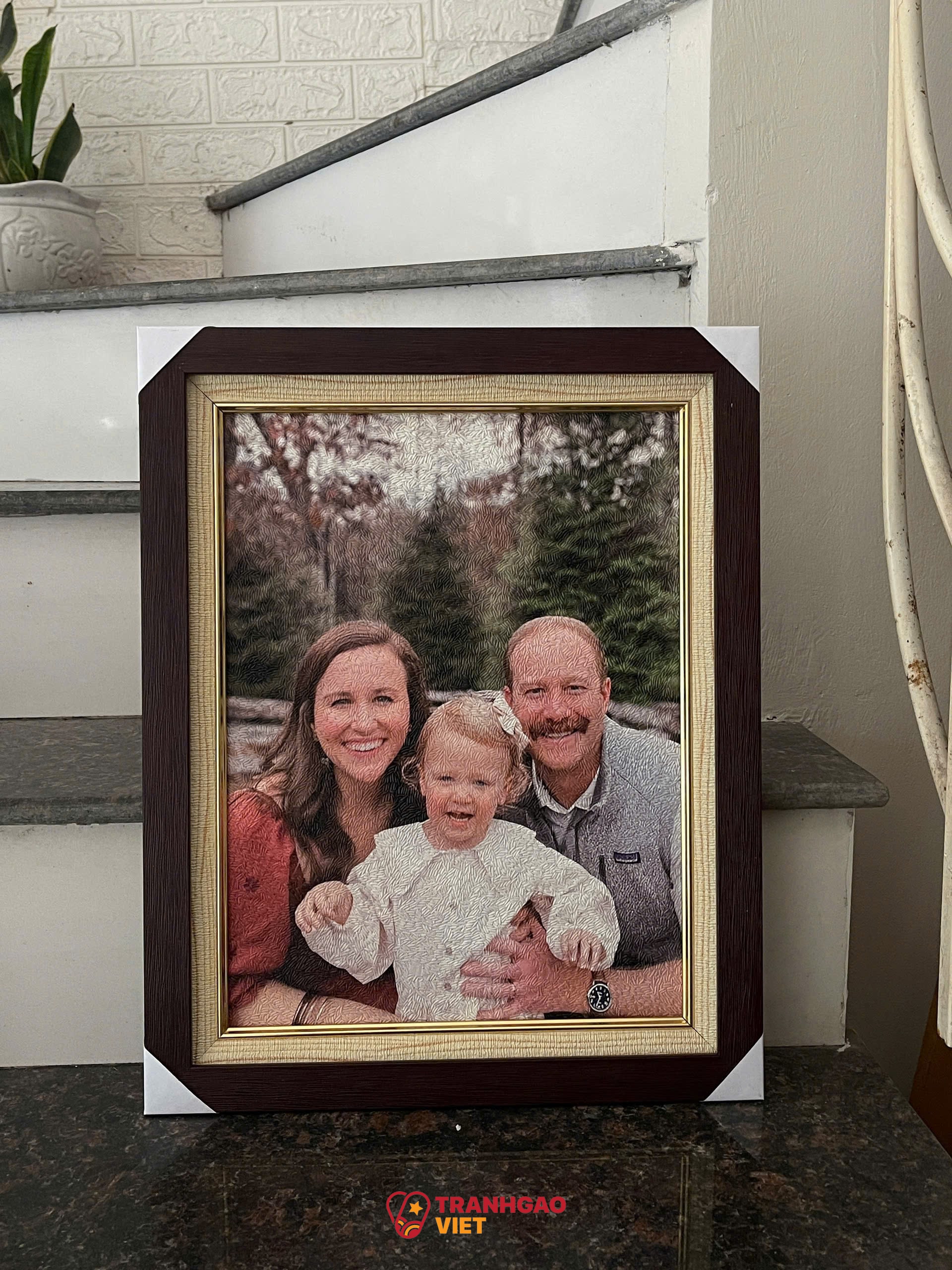 Tranh Gạo Chân Dung Ảnh Hoá Hình ảnh Tranh Gạo Chân Dung Ảnh Hoá - Ảnh thực tế sản phẩm Tranh Gạo