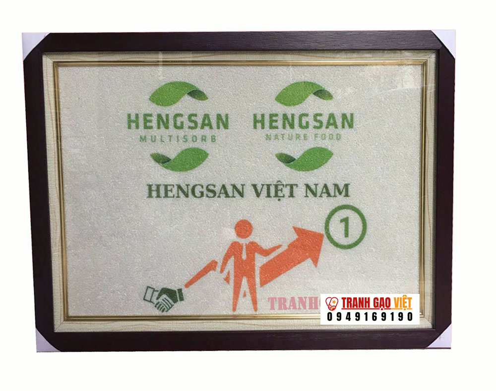 Tranh logo Hengsan Vietnam Hình ảnh Tranh logo Hengsan Vietnam - Ảnh thực tế sản phẩm Tranh Gạo