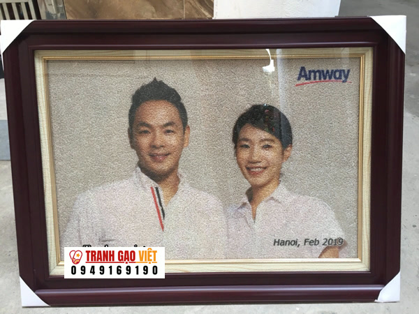 Tranh đặt quà tặng đối tác Hình ảnh Tranh đặt quà tặng đối tác - Ảnh thực tế sản phẩm Tranh Gạo