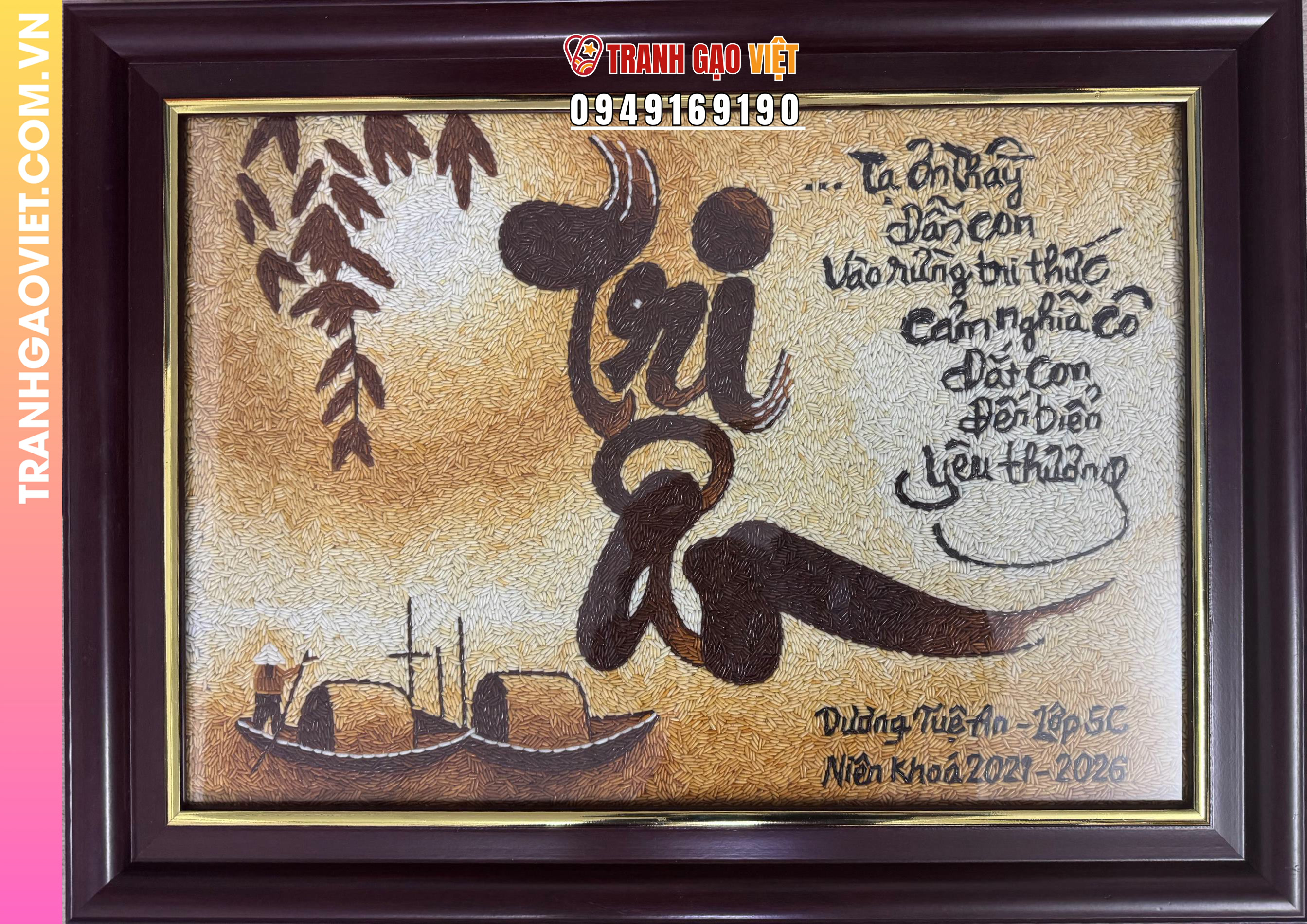 Tranh Gạo Tri Ân Quà Tặng Cô Giáo Tiểu Học - Ảnh 2