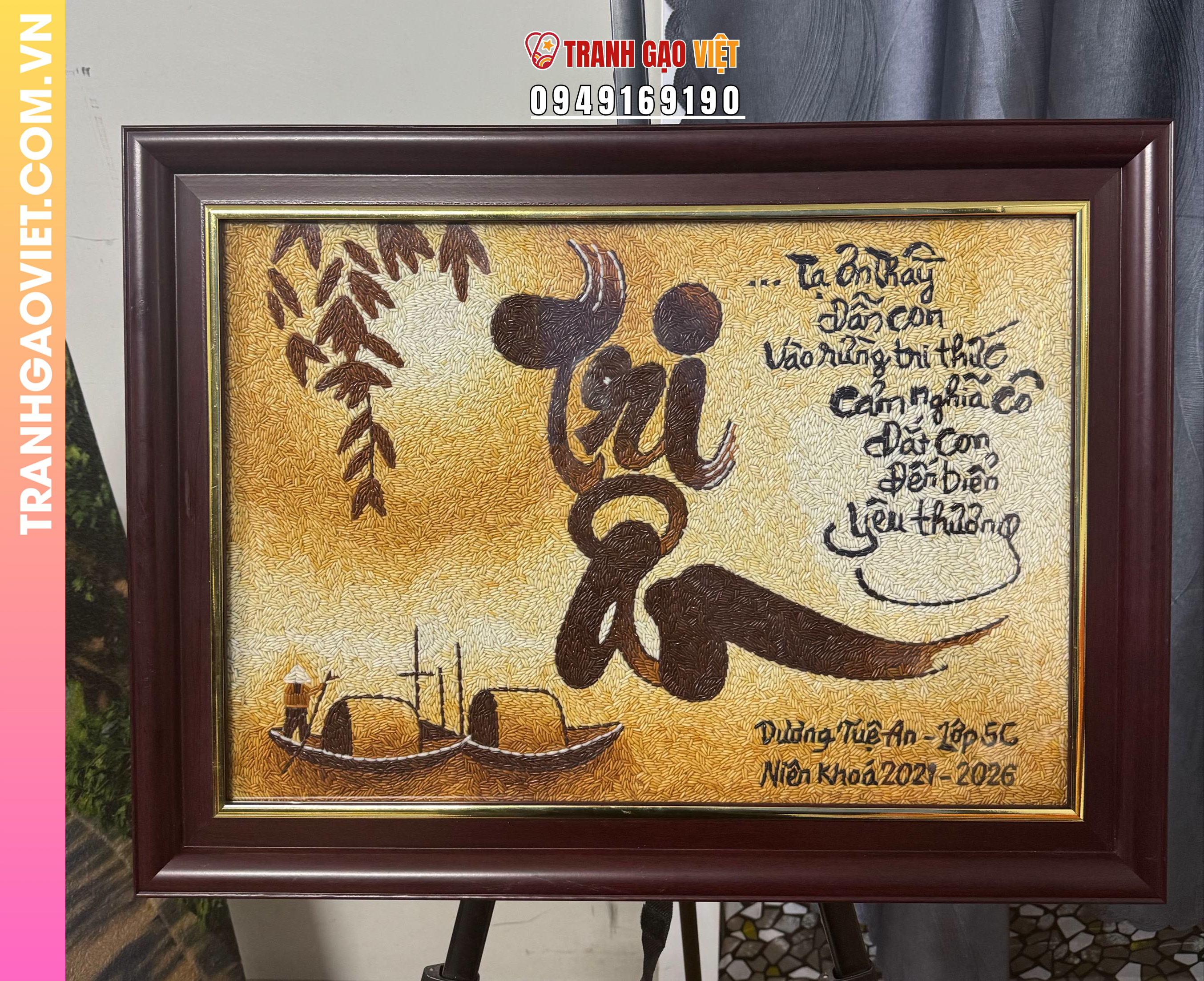 Tranh Gạo Tri Ân Quà Tặng Cô Giáo Tiểu Học - Ảnh 3