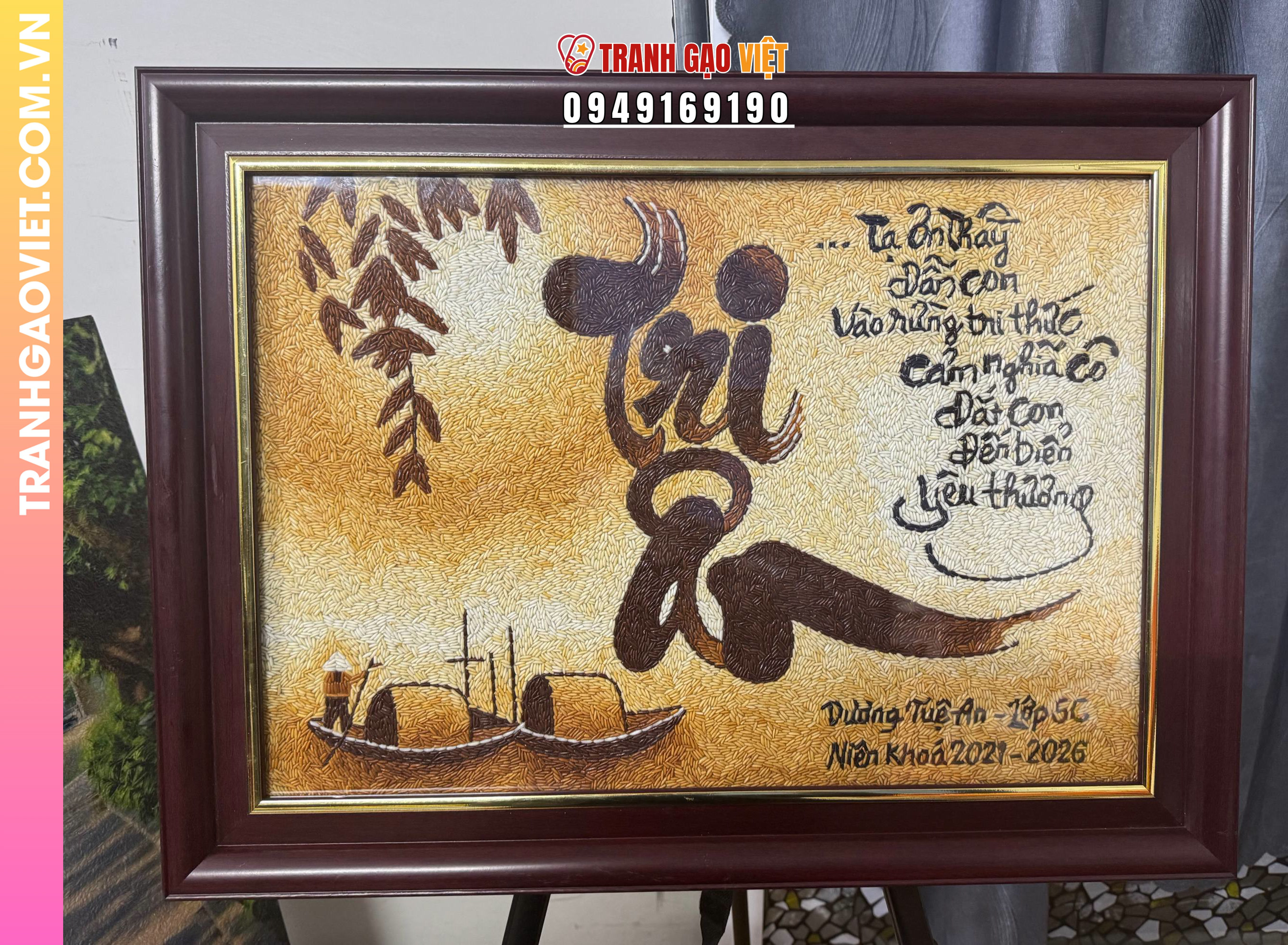 Tranh Gạo Tri Ân Quà Tặng Cô Giáo Tiểu Học