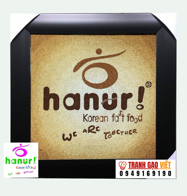 Tranh logo Hanur Hình ảnh Tranh logo Hanur - Ảnh thực tế sản phẩm Tranh Gạo