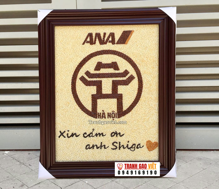 Quà tặng người nước ngoài Tranh logo THD029 Hình ảnh Quà tặng người nước ngoài Tranh logo THD029 - Ảnh thực tế sản phẩm Tranh Gạo