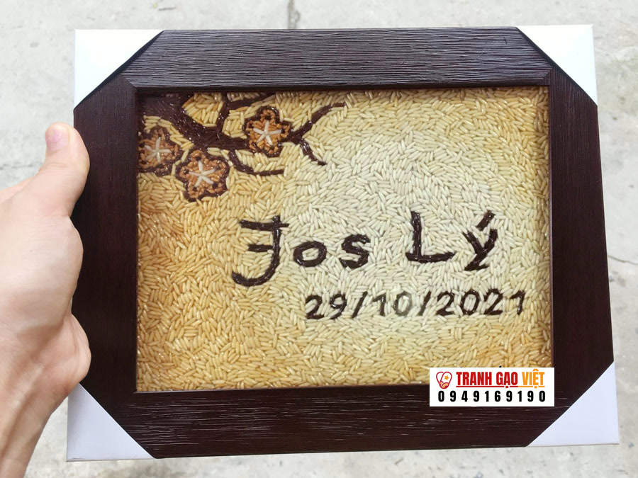 Tranh chữ khổ nhỏ để bàn xếp theo yêu cầu Hình ảnh Tranh chữ khổ nhỏ để bàn xếp theo yêu cầu - Ảnh thực tế sản phẩm Tranh Gạo